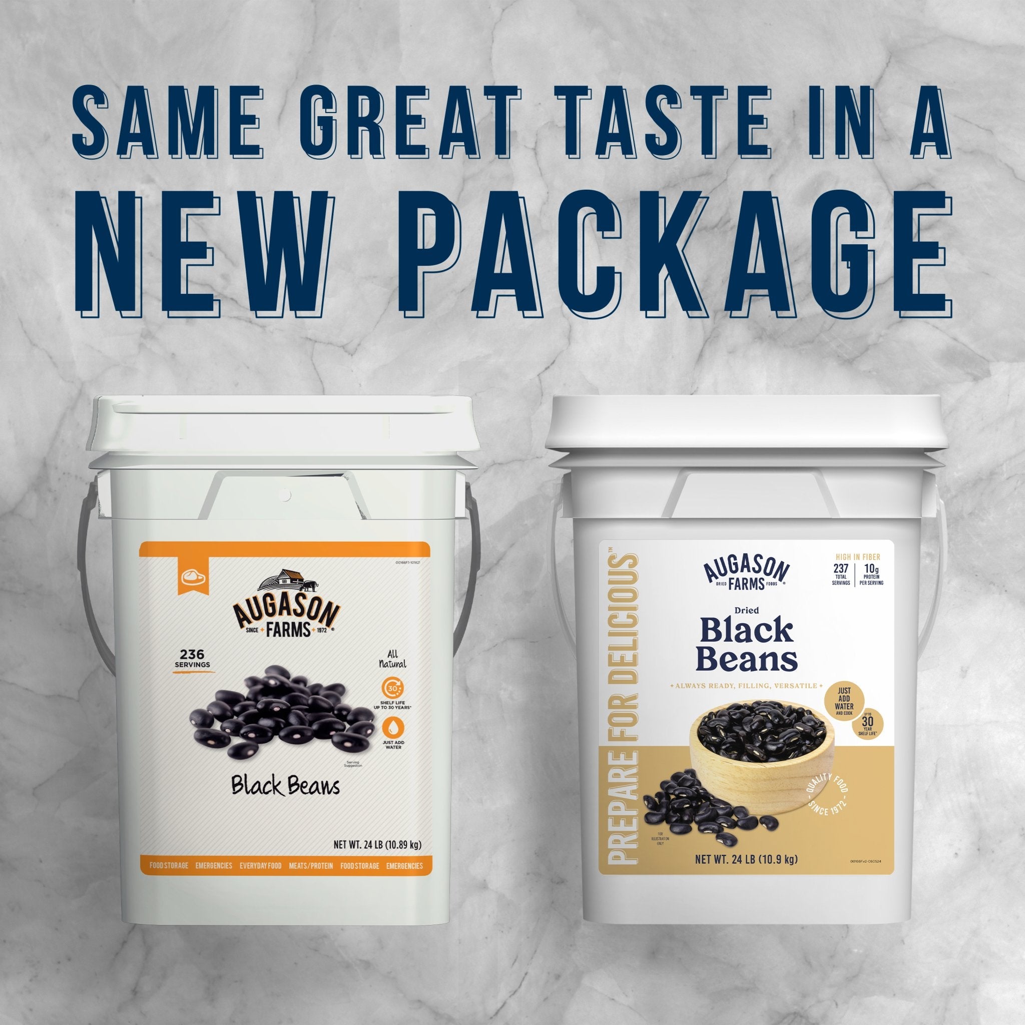 Premium Dried Black Beans - 4 Gallon Pail (237 Servings) | Non-GMO, High Protein, Gluten-Free | Perfect for Bulk Cooking, Meal Prep & Emergency Food Storage
