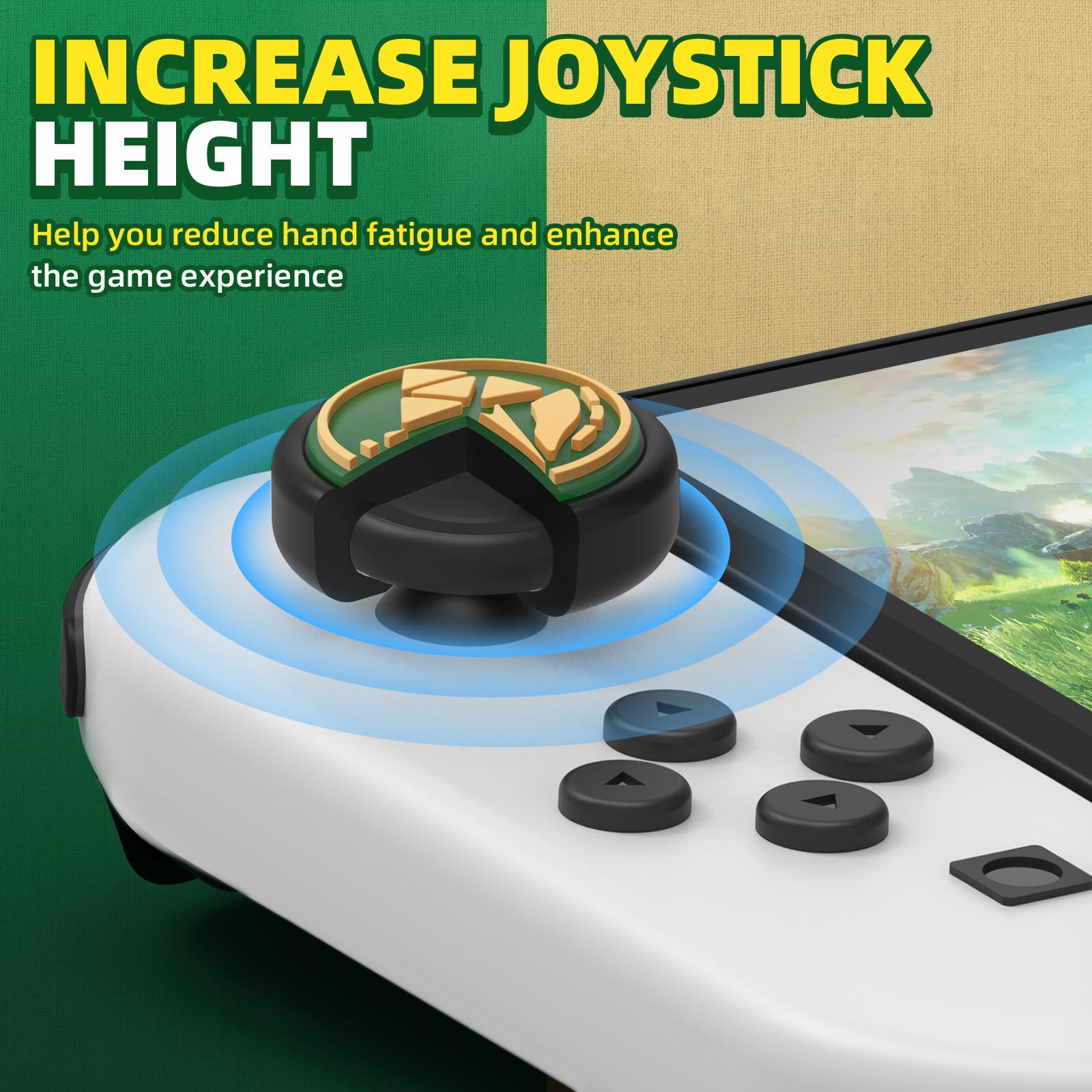 IINE Joycon Thumb Grip Caps, Game-Themed Joystick Covers Compatible with Nintendo Switch/OLED/Switch Lite - Soft Silikon Thumbstick Caps for Enhanced Gaming Comfort | Perfect for Nintendo Switch Gaming Sessions, Travel Protection & Long Play Comfort