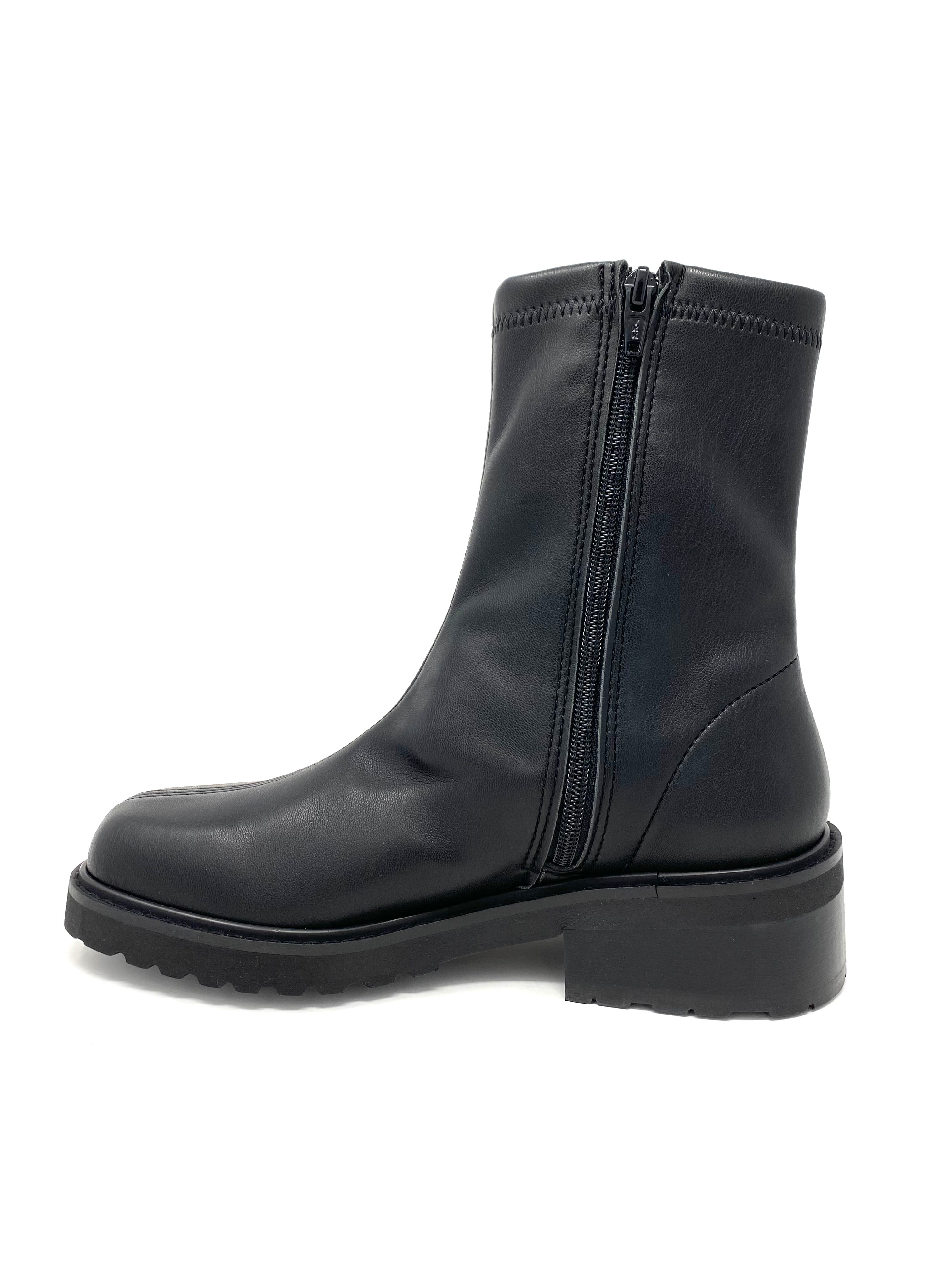 Novacas Erica Stretch Boots for Women - Black Leather Ankle Boots with Comfortable Stretch Fit - Perfect for Casual Wear, Office & Night Out