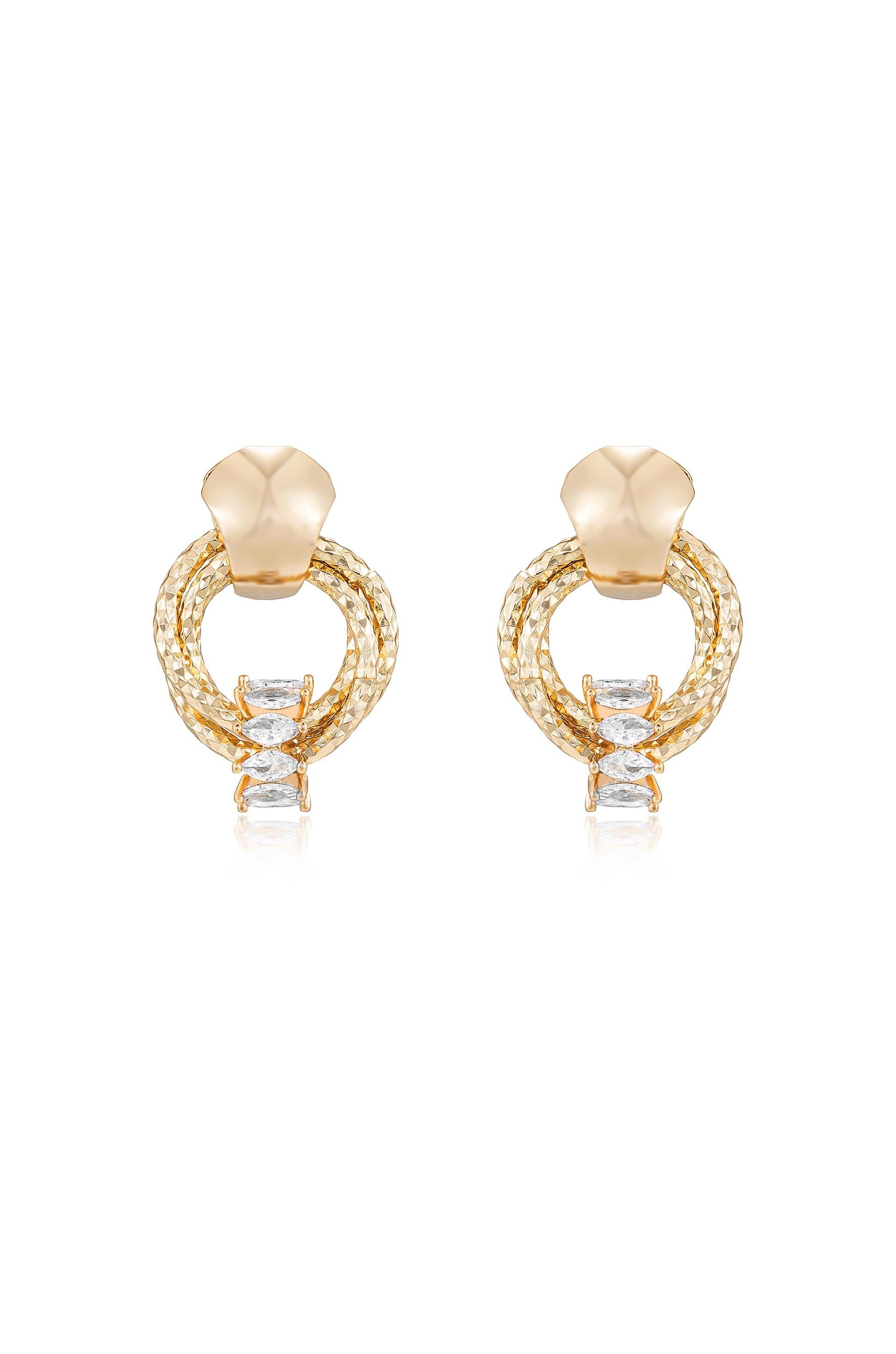 Mini Barrel Crystal Earrings – Elegant Dangle Earrings for Women, Hypoallergenic & Lightweight – Perfect for Parties, Weddings & Everyday Wear