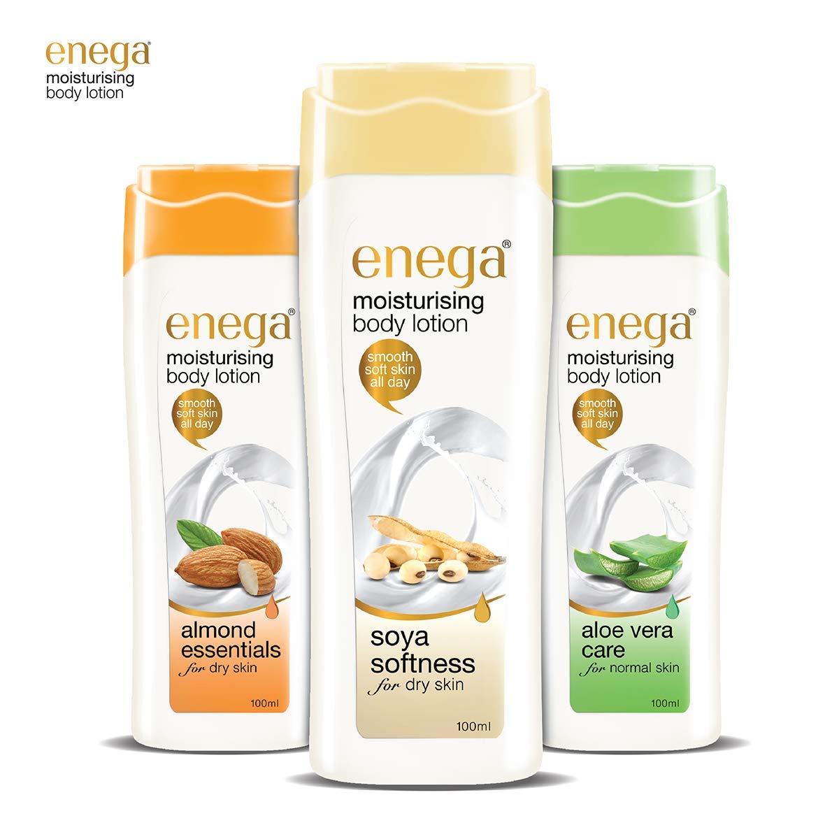 Prem Green Enega Almond Moisturizing Body Lotion for Dry Skin - 100ml (Pack of 2) | Hydrating & Nourishing Daily Skincare for Women & Men