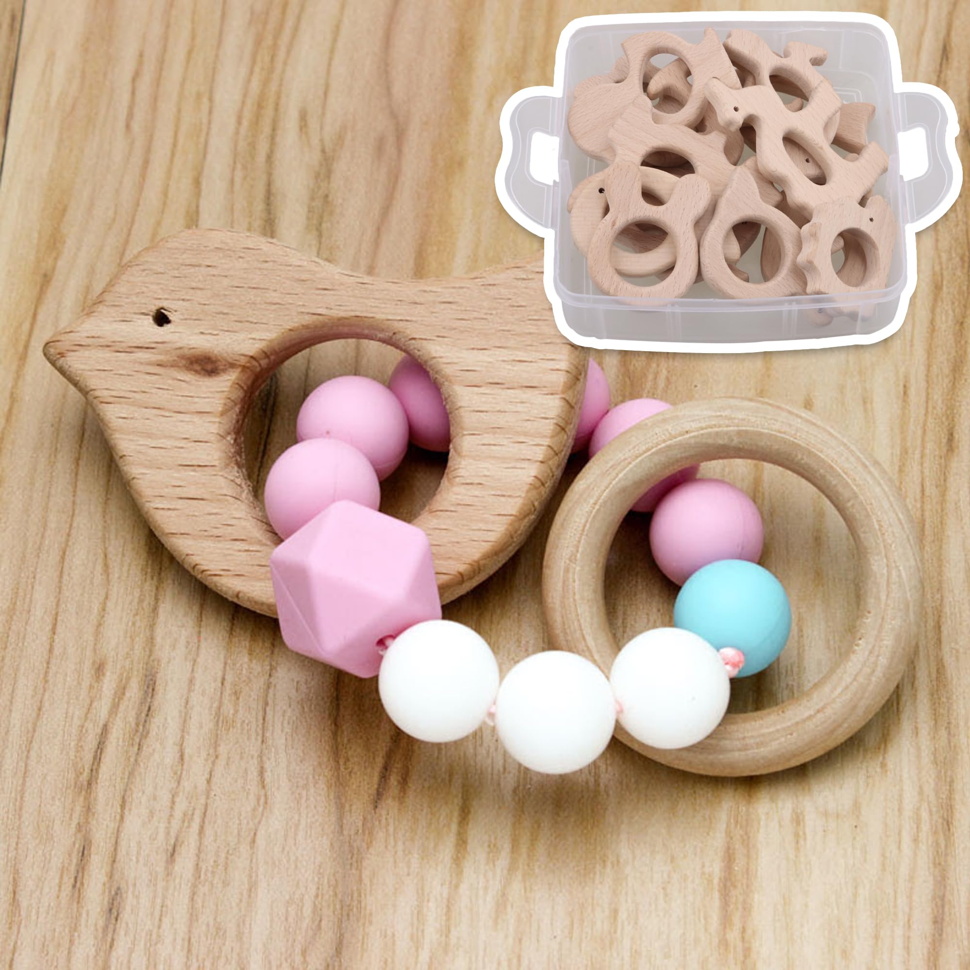 Unpainted Wooden DIY Craft Tools for Molars - Kids Art Projects