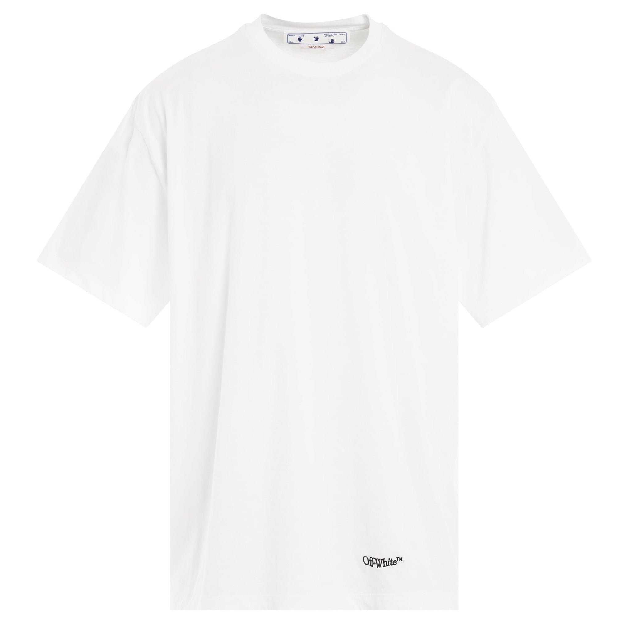 OFF WHITE 23SS SCRIBBLE DIAGONAL OVERSIZED T-SHIRT - Trendy Streetwear Graphic Tee for Men & Women - Perfect for Casual Outfits, Concerts and Urban Fashion