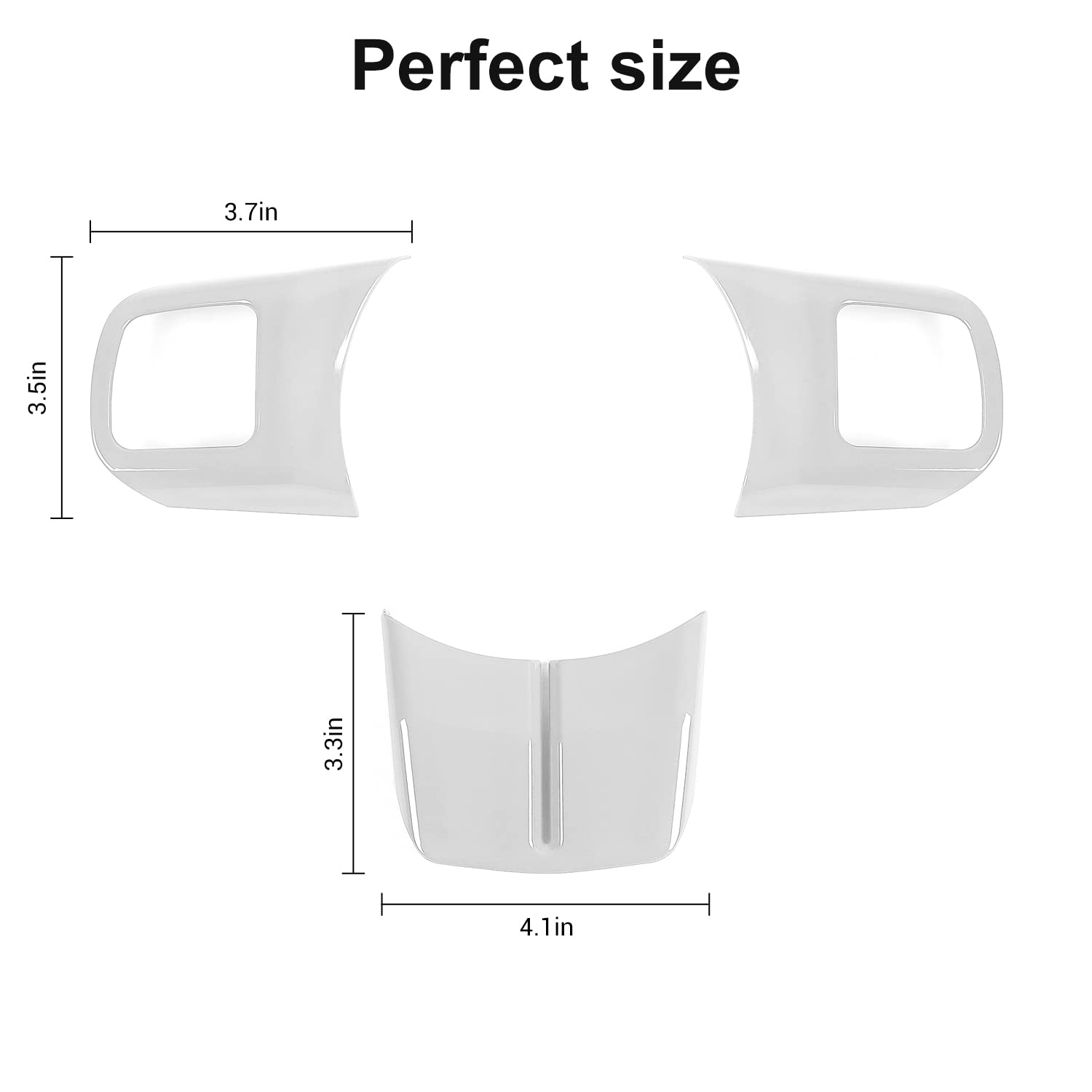 Premium Steering Wheel Cover for 2011-2017 Jeep Wrangler JK Unlimited, Patriot, Compass & Grand Cherokee - Interior Accessories & Decoration (White) | Enhance Grip & Style for Off-Road Adventures & Daily Commutes