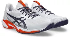 ASICS Men's Solution Speed FF 3 Tennis Shoes - White/Greyish Purple - Lightweight Performance Court Shoes for Competitive Play & Training