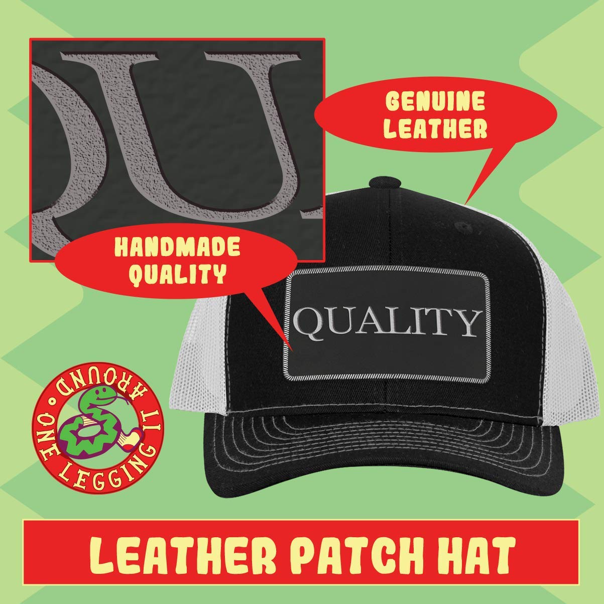 Evaporative Cooler Installer AF - Black Leather Embroidered Trucker Hat for Outdoor Work & Sun Protection