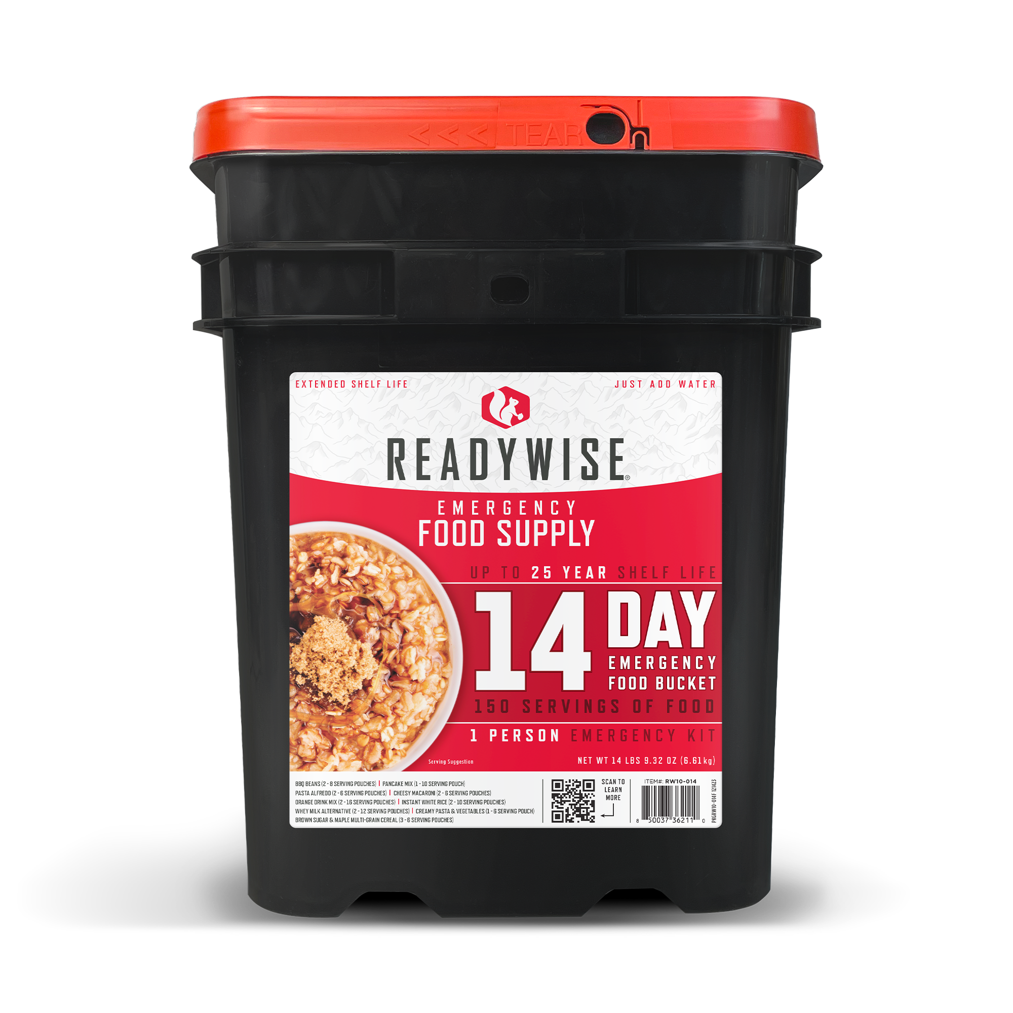 ReadyWise 14-Day Emergency Food Supply Bucket - Survival Food Kit for Camping, Hiking & Disaster Preparedness