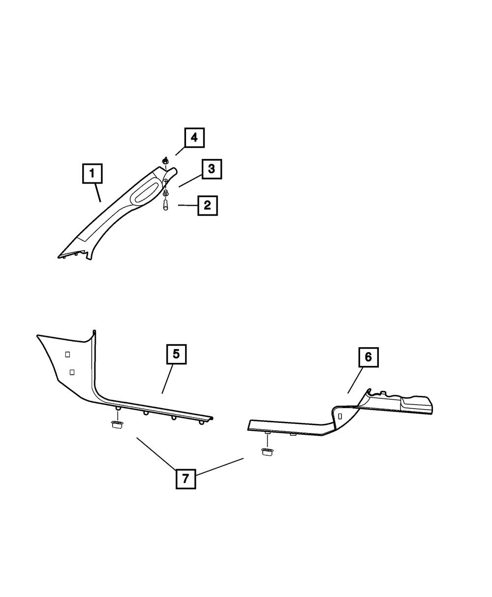 Mopar 1TE75TL2AA A-Pillar Trim Panel Replacement for Dodge Ram 1500 2500 3500 - Perfect for Interior Repair & Off-Road Vehicle Customization