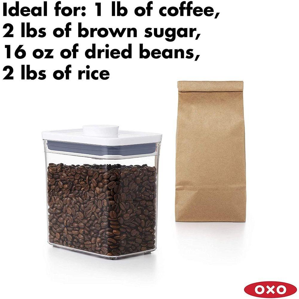 OXO Good Grips 2.0 1.6L Rectangular Pantry Storage Container - Airtight Food Container for Flour, Sugar, Pasta & Dry Goods - Perfect for Kitchen Organization & Pantry Storage