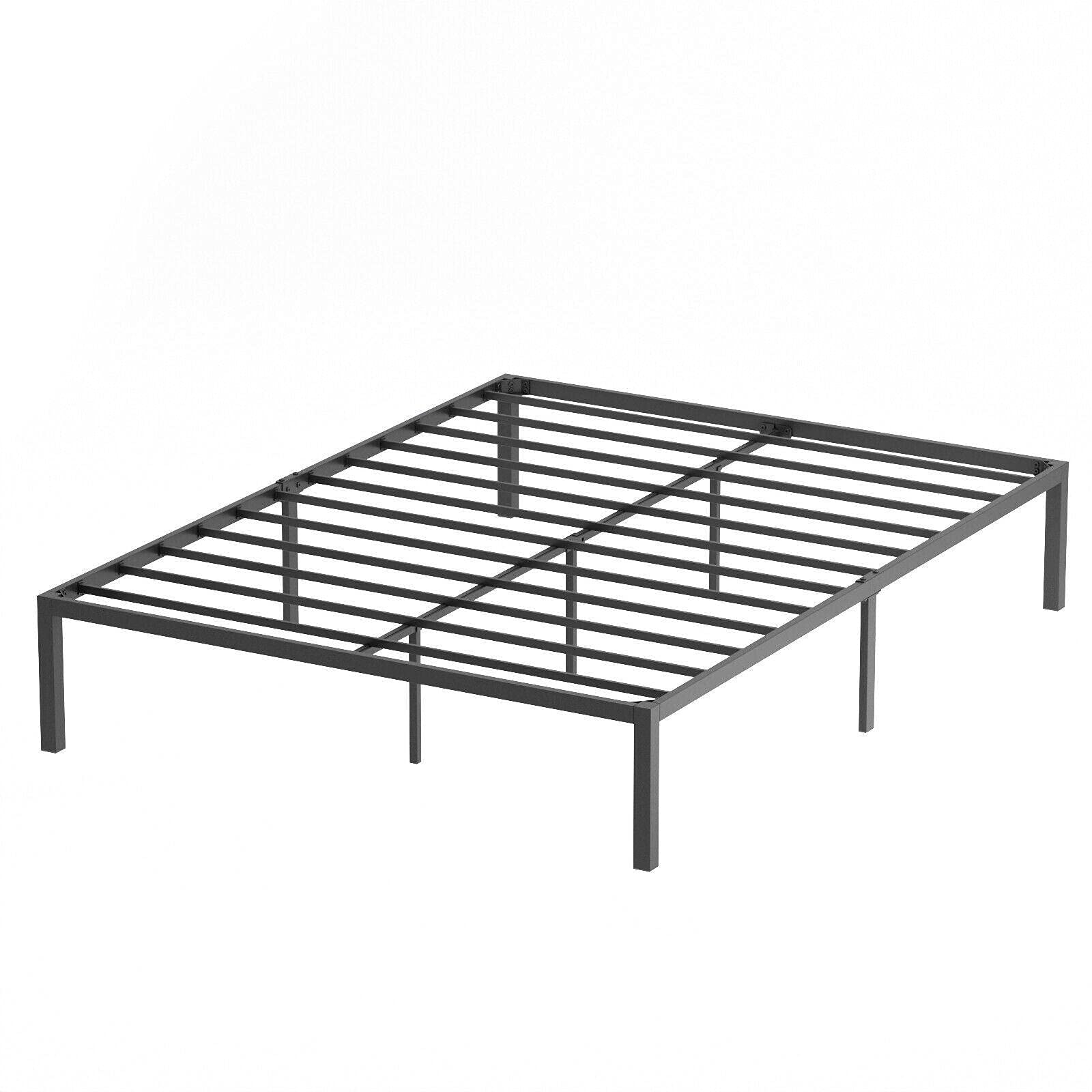 Heavy Duty Metal Bed Frame - Twin, Queen, King Size Platform with Mattress Foundation - Sturdy Bedroom Furniture for Master Bedroom, Guest Room & Dorm