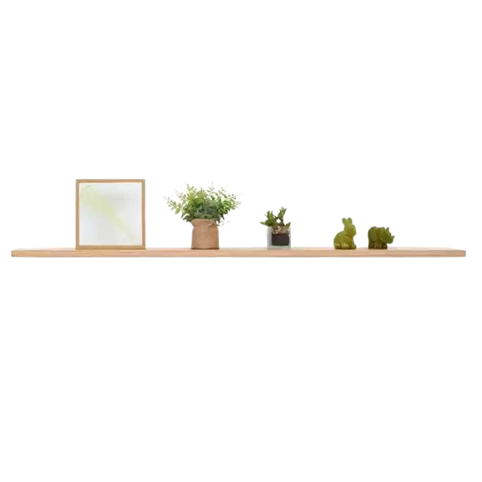 47.2x5.9x0.7 inch / 120x15x2 cm / Natural wood color / Oak straight-shaped storage rack