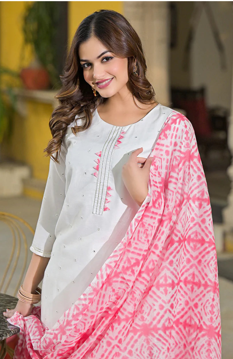 Stylish Pink Rayon Blend Kurta Set for Women - Comfortable & Trendy Indian Ethnic Wear - Perfect for Festivals, Weddings & Casual Outings