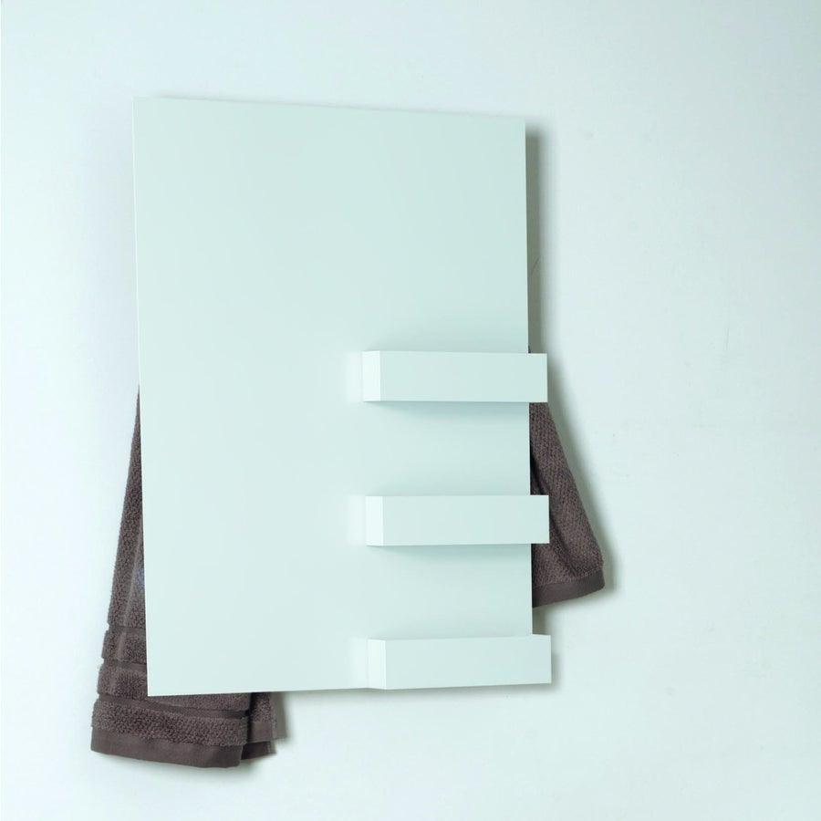 Mg12 Geometric Rectangle & Shelf Towel Warmer - 18W x 27H - Perfect for Bathrooms, Spas, and Luxury Home Decor