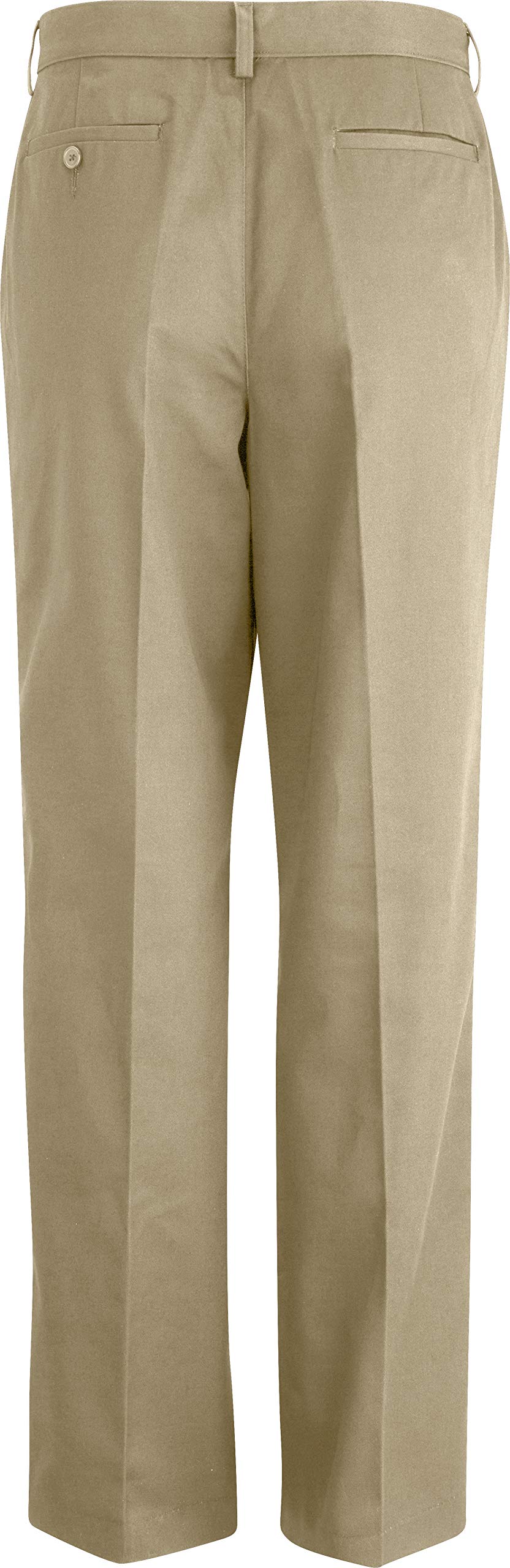 Edwards Men's Ultimate Khaki Flat Front Work Pants - Durable Office & Casual Trousers for Professional & Everyday Wear