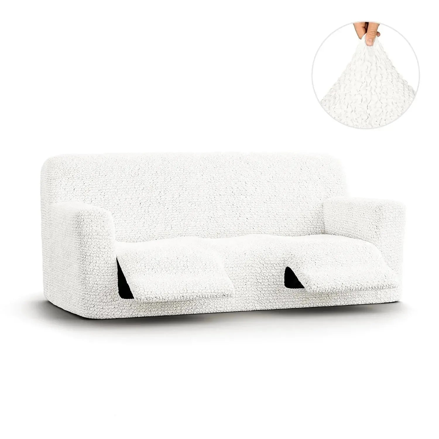 3 Seater Recliner Slipcover - Microfiber Sofa Cover for Living Room Furniture Protection - Perfect for Pets, Kids & Everyday Use
