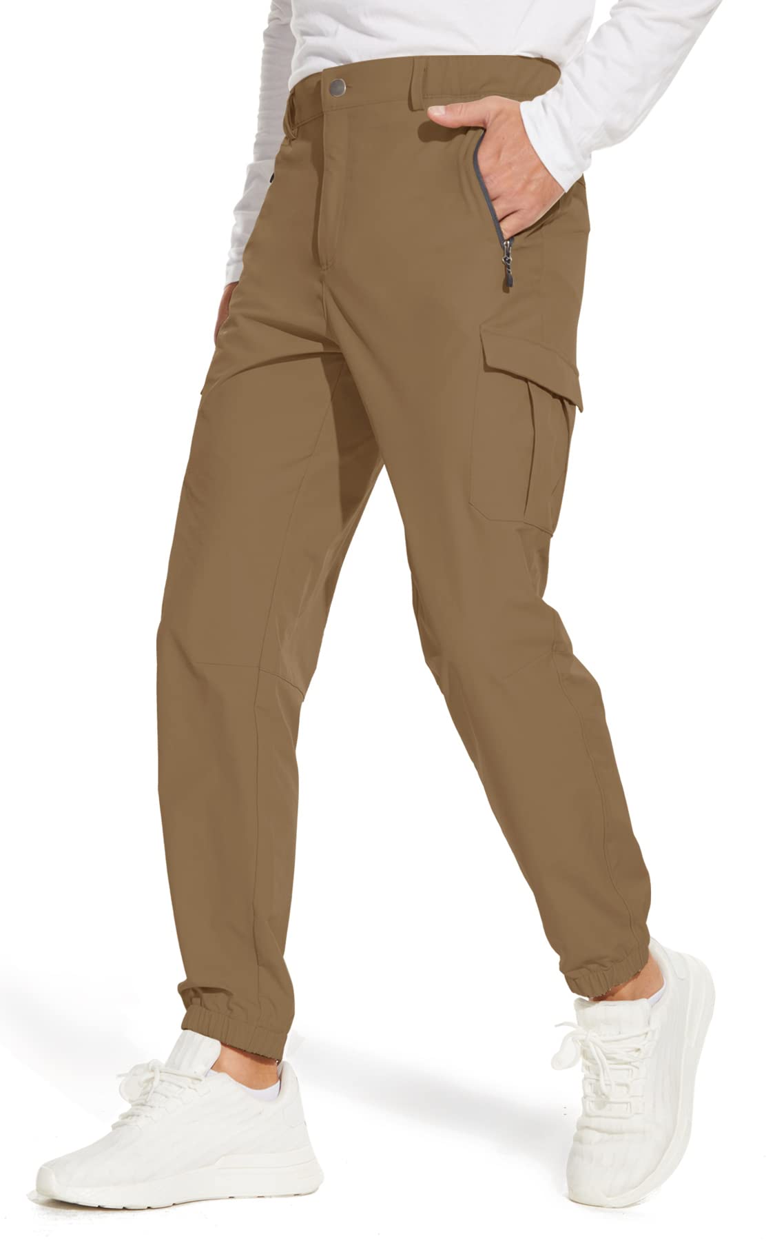 **M MAROAUT Men's Hiking Cargo Pants - Lightweight Stretch Jogger Work Pants, Waterproof Outdoor Trousers with Multiple Pockets for Camping, Hiking & Travel**