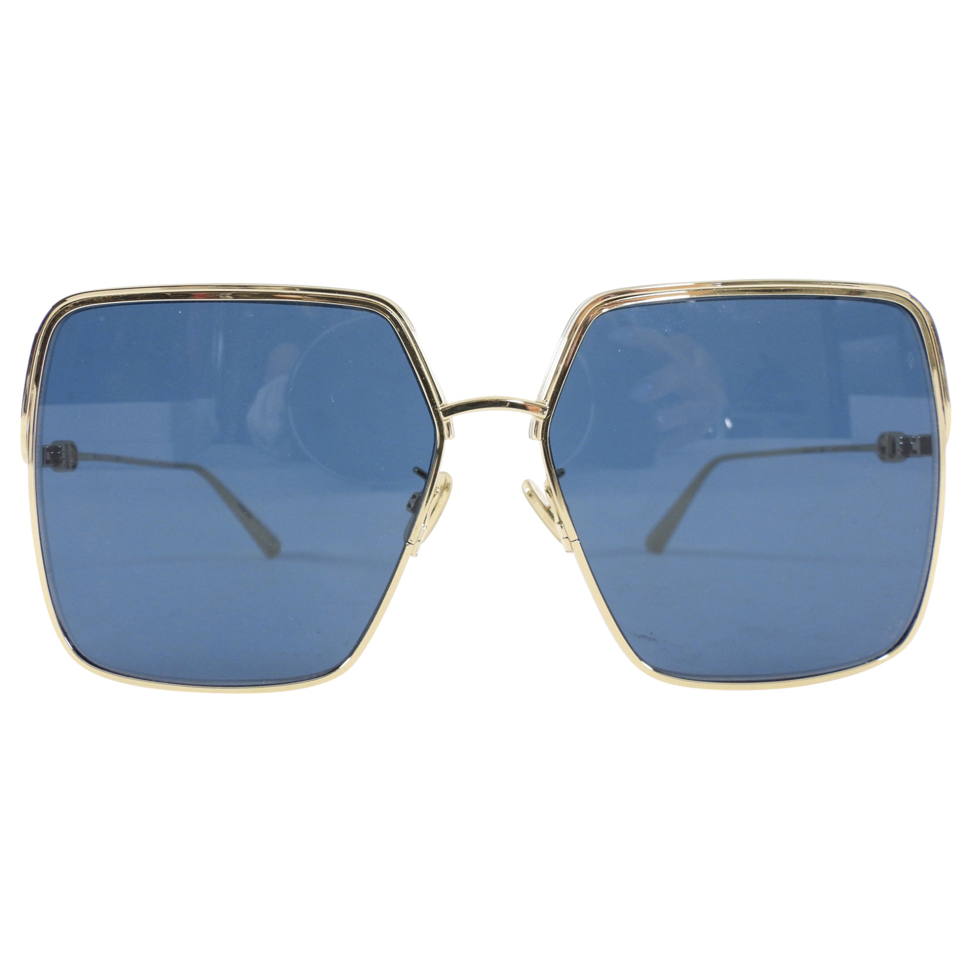Christian Dior 30Montagne Gold Frame Square Sunglasses for Women - Luxury Designer Shades for Summer & Beach - UV Protection Fashion Sunglasses for Outdoor Activities