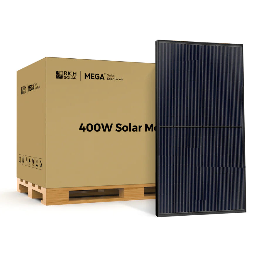 Rich Solar MEGA 400 Watt Monocrystalline Solar Panel - High Efficiency Solar Panel for Off-Grid Homes, RVs, Boats & Emergency Power Backup