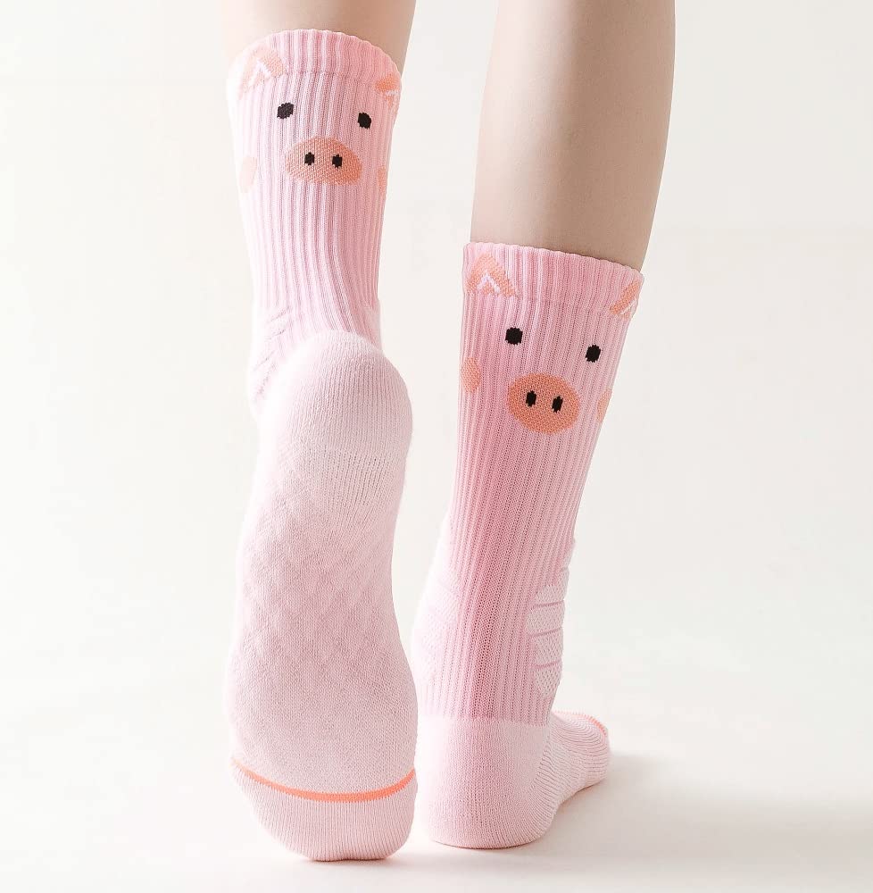 Best Functional Sports Socks for Women & Kids - Animal Print Athletic Crew Socks - Perfect for Running, Basketball & Gym Workouts
