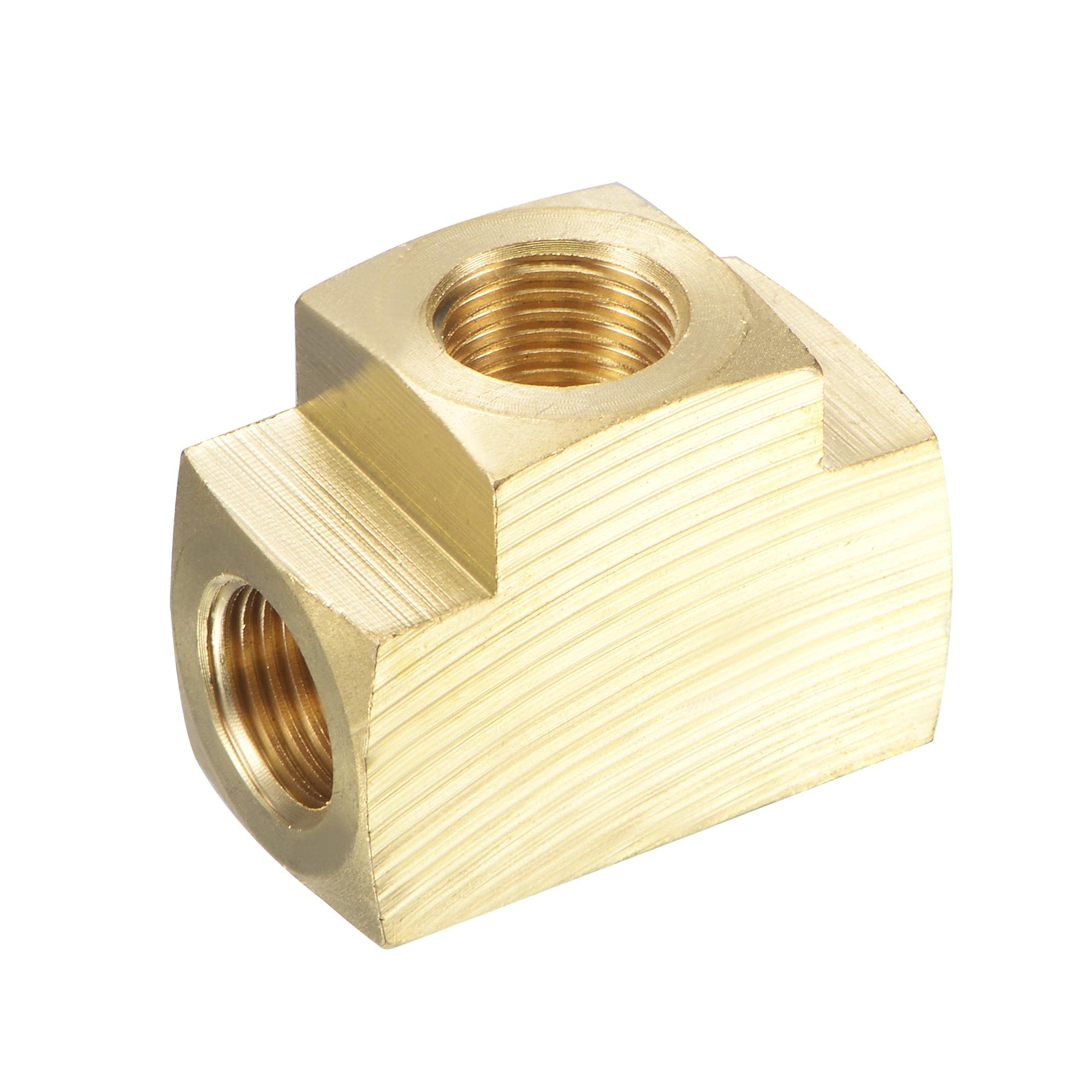 uxcell Brass Hose Fitting Tee - 1/8