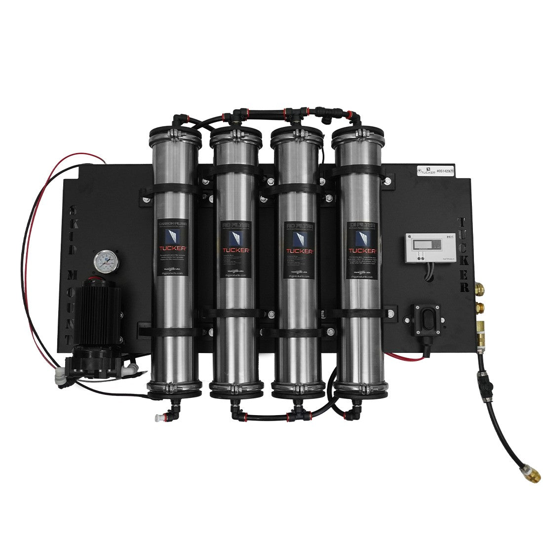 Tucker Skid Mount RO/DI Water Filtration System - Commercial & Industrial Reverse Osmosis Water Purifier for Marine, Agriculture, and Food Processing Applications