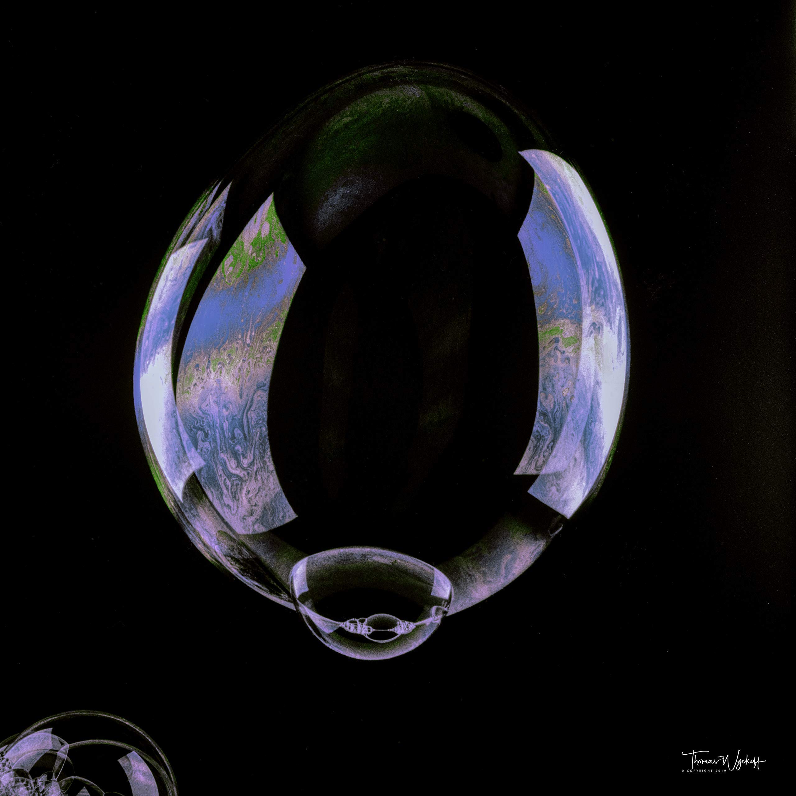 Thomas Wyckoff 'Soap Bubble, 1986' Fine Art Photography Print - Vintage Wall Decor for Living Room, Office & Gallery Display