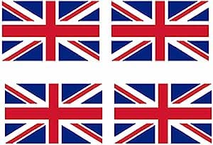 UK Flag Temporary Tattoo Stickers - 8 Pack Union Jack & Great Britain Flag Fake Tattoos for Parties, Sports Events & Patriotic Celebrations