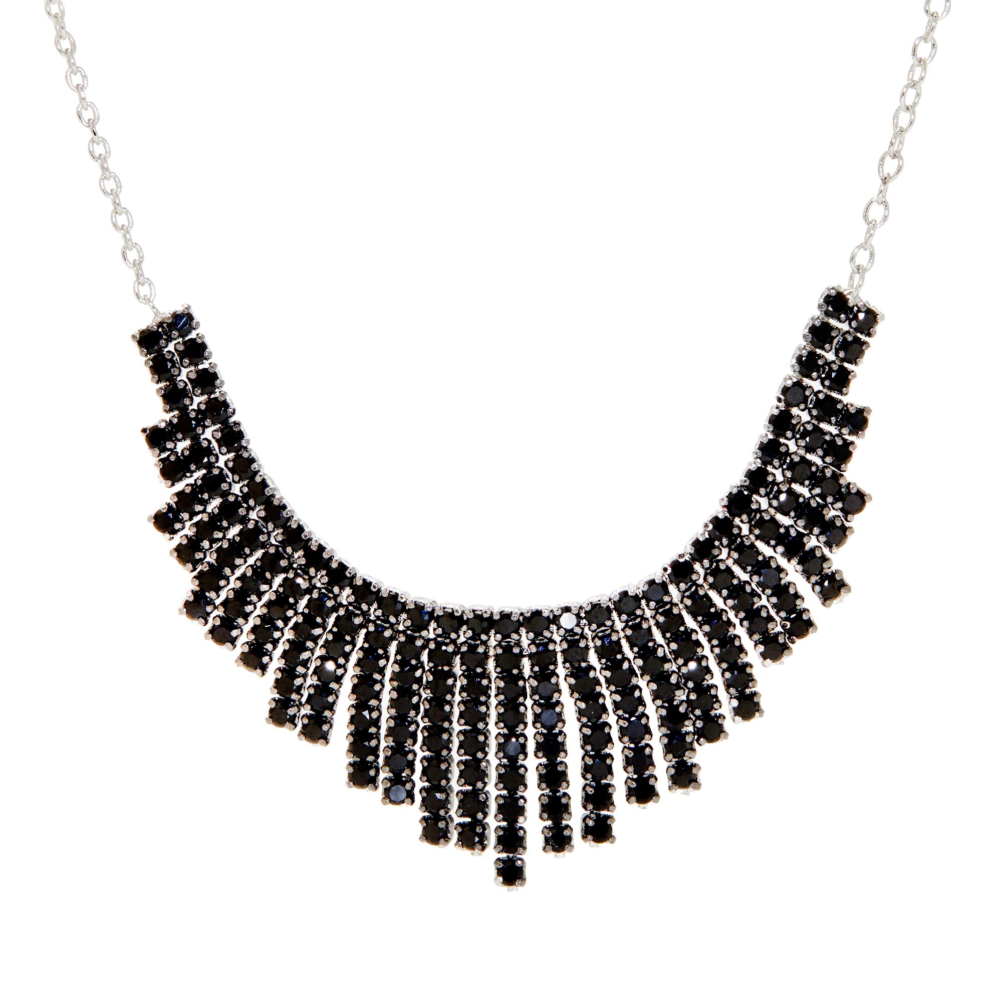 925 Sterling Silver Black Spinel Necklace for Women - Elegant Dainty Pendant Jewelry Gift for Birthday, Anniversary & Special Occasions