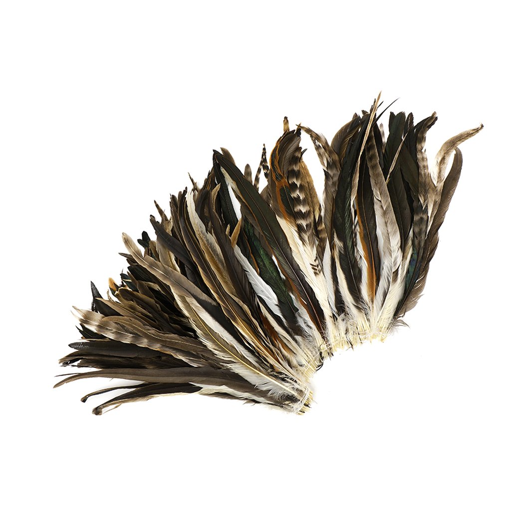 Natural Rooster Hackle Feathers for Fly Tying - 13-16
