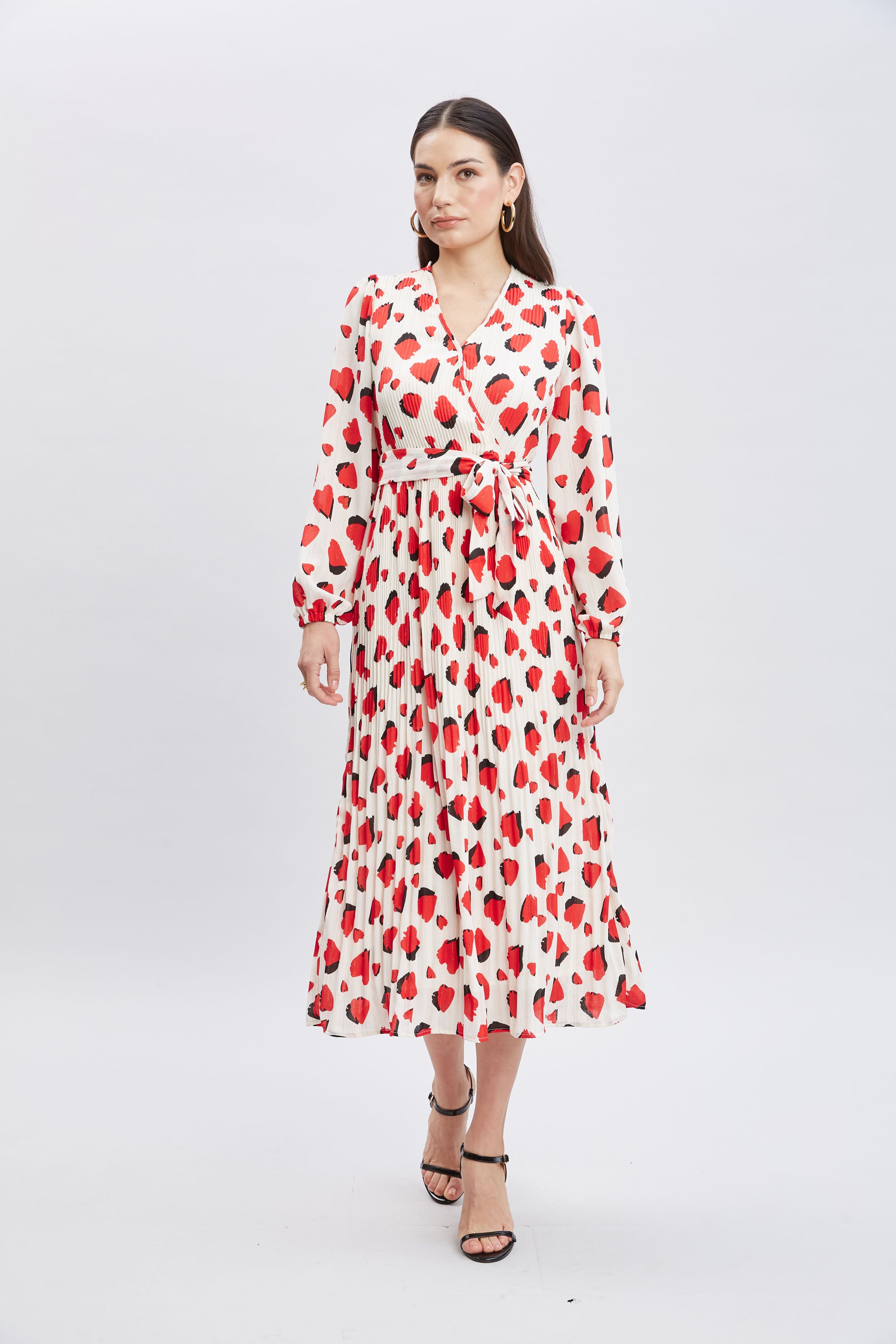 T Tahari Shadow Heart Wrap Dress for Women - Elegant Floral Print Wrap Dress for Party, Wedding & Date Night - Plus Size & Regular Sizes Available