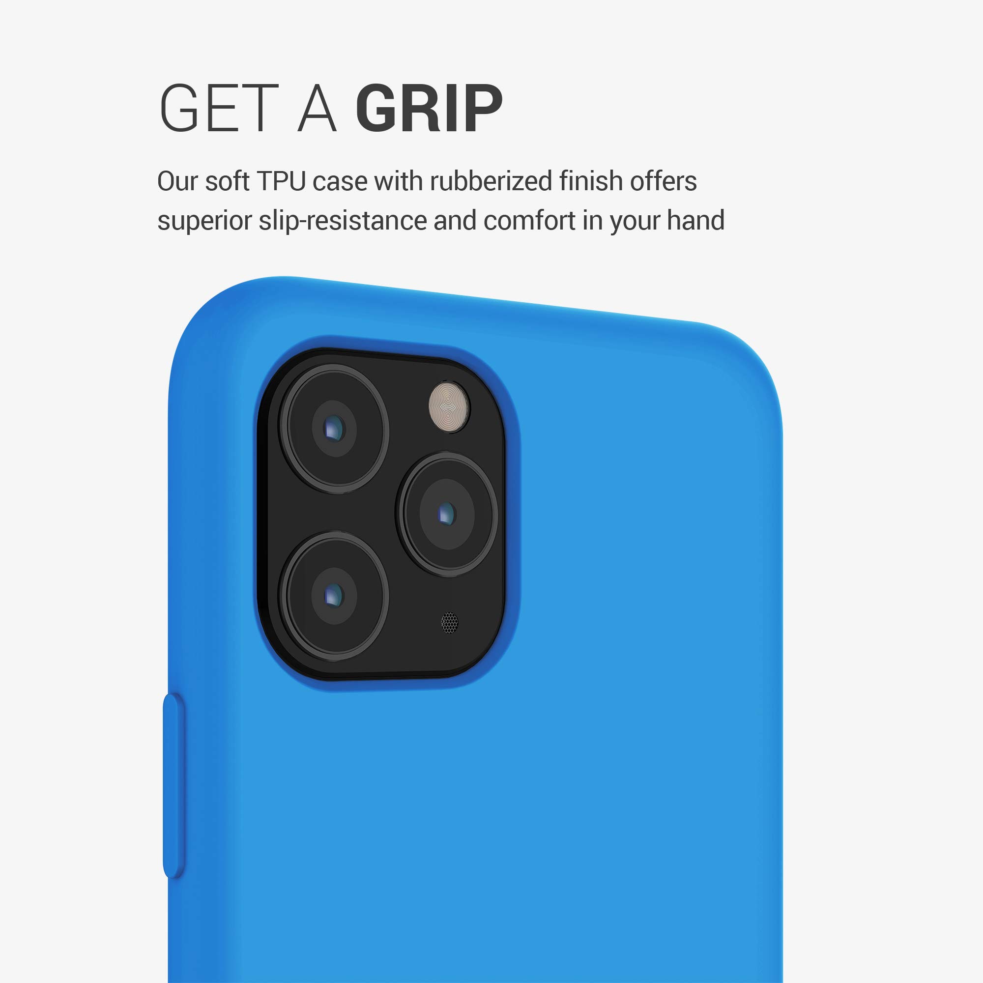 kwmobile Premium TPU Silicone Case for Apple iPhone 11 Pro - Soft Protective Phone Cover in Radiant Blue | Slim Fit, Shockproof Design for Everyday Use & Travel Protection