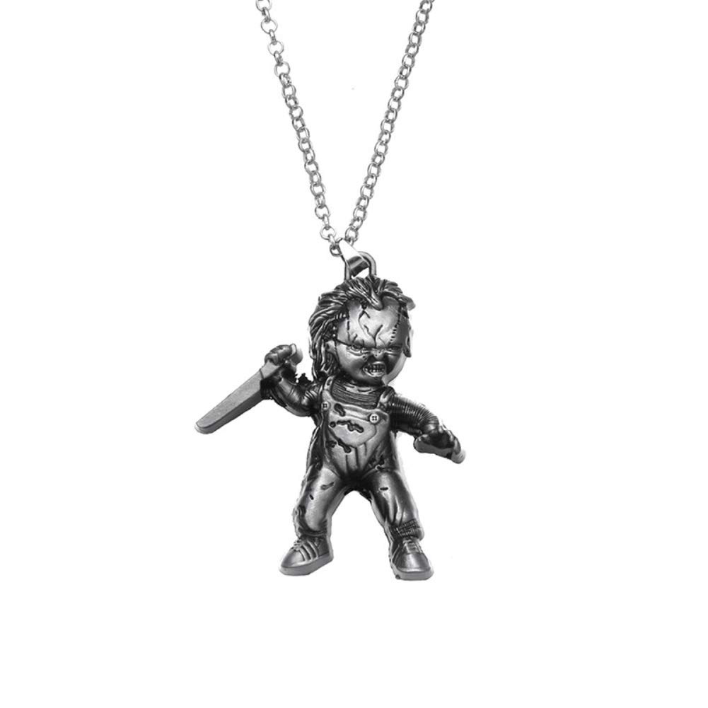 Curse of Chucky Necklace - Horror Movie Inspired Jewelry for Cosplay & Halloween Costume Accessories - Perfect for Horror Fans, Chucky Enthusiasts & Halloween Parties