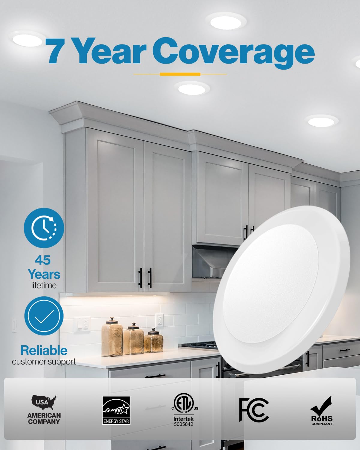 Sunco 24 Pack 5/6 Inch LED Disk Lights - Dimmable Recessed Ceiling Lighting, 1050LM 2700K Soft White, 15W=75W, ETL Damp Rated - Perfect for Kitchens, Bathrooms & Hallways