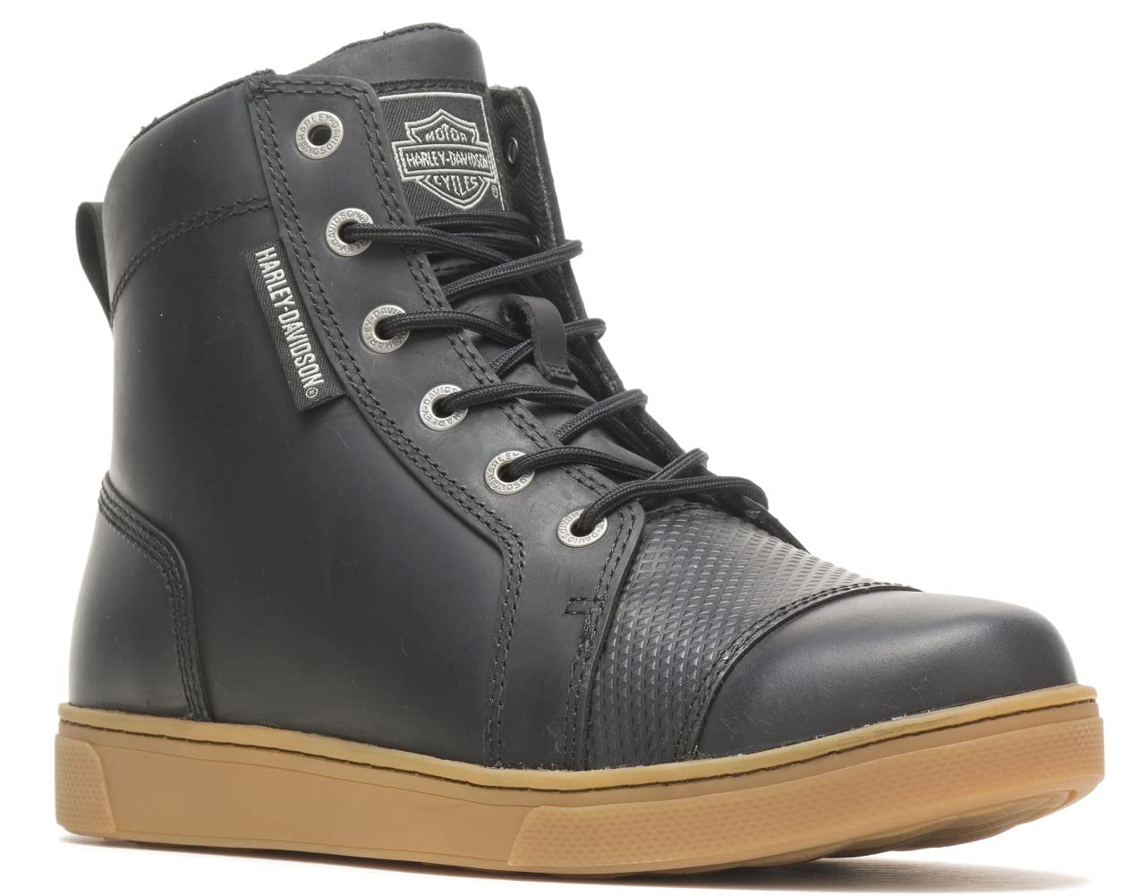 Harley-Davidson Men's Breman Black & Brown Motorcycle Sneaker Boots - D96260/61 - Stylish & Comfortable Riding Shoes for Cruisers & Daily Wear