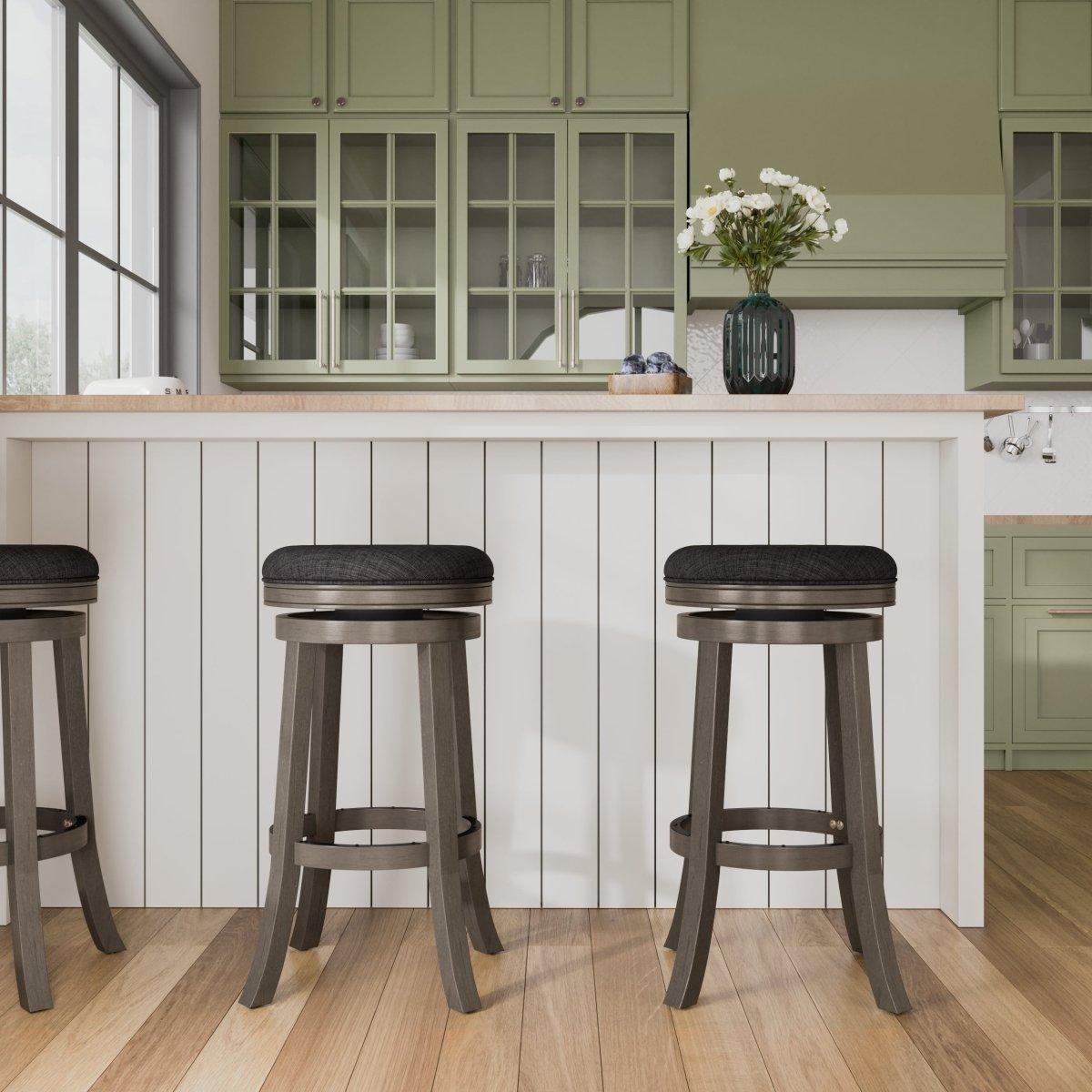 Premium Backless Fabric Swivel Stool - 24
