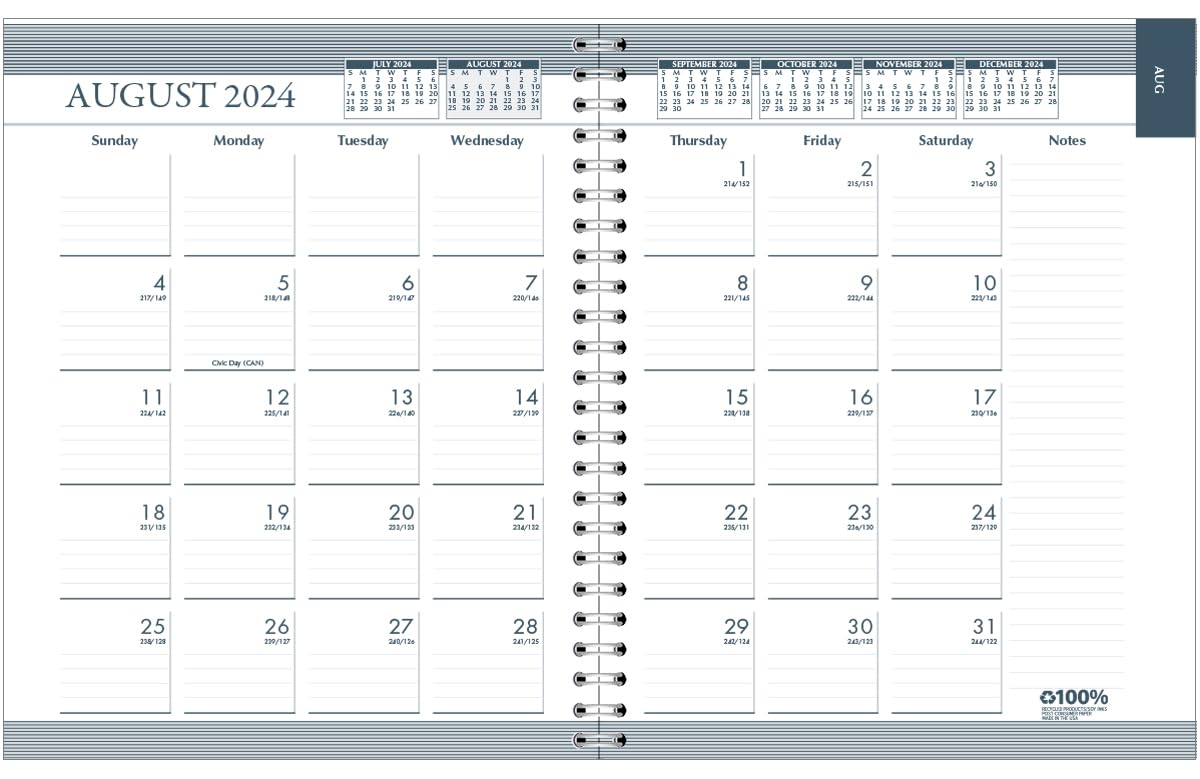 House of Doolittle 2024-2025 Weekly & Monthly Academic Planner - Dotted Hard Cover, 7