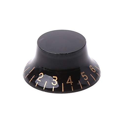 Premium Bell Shape Guitar Tone & Volume Control Knob - 1pc Black/Gold Replacement for LP Guitars | Perfect for Electric Guitar Upgrades & DIY Repairs