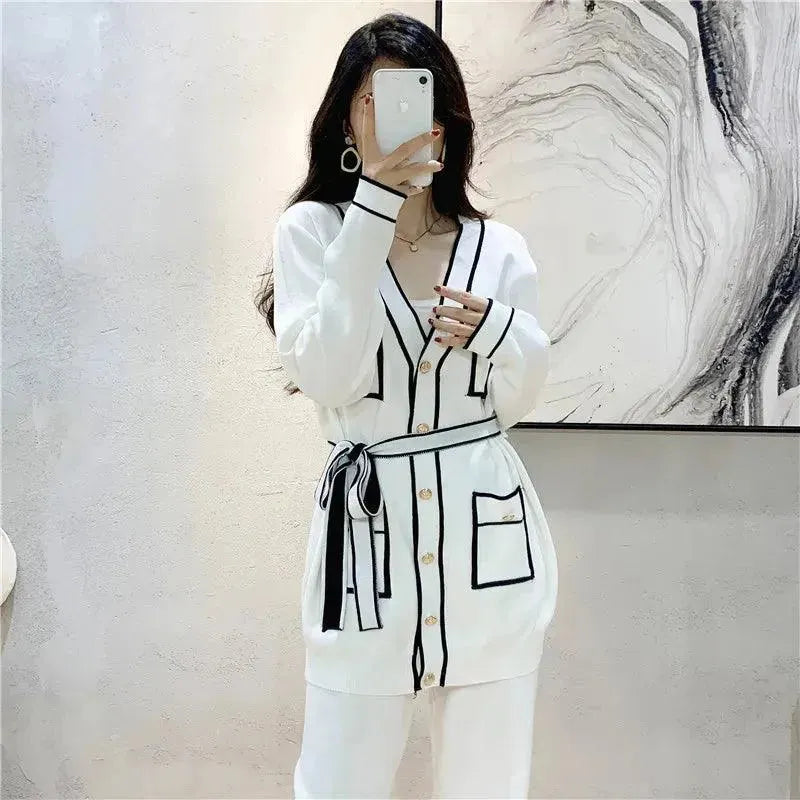 Comfortable Women's Casual Twill Two Piece Outfit Set - Lounge Wear, Travel & Everyday Fashion