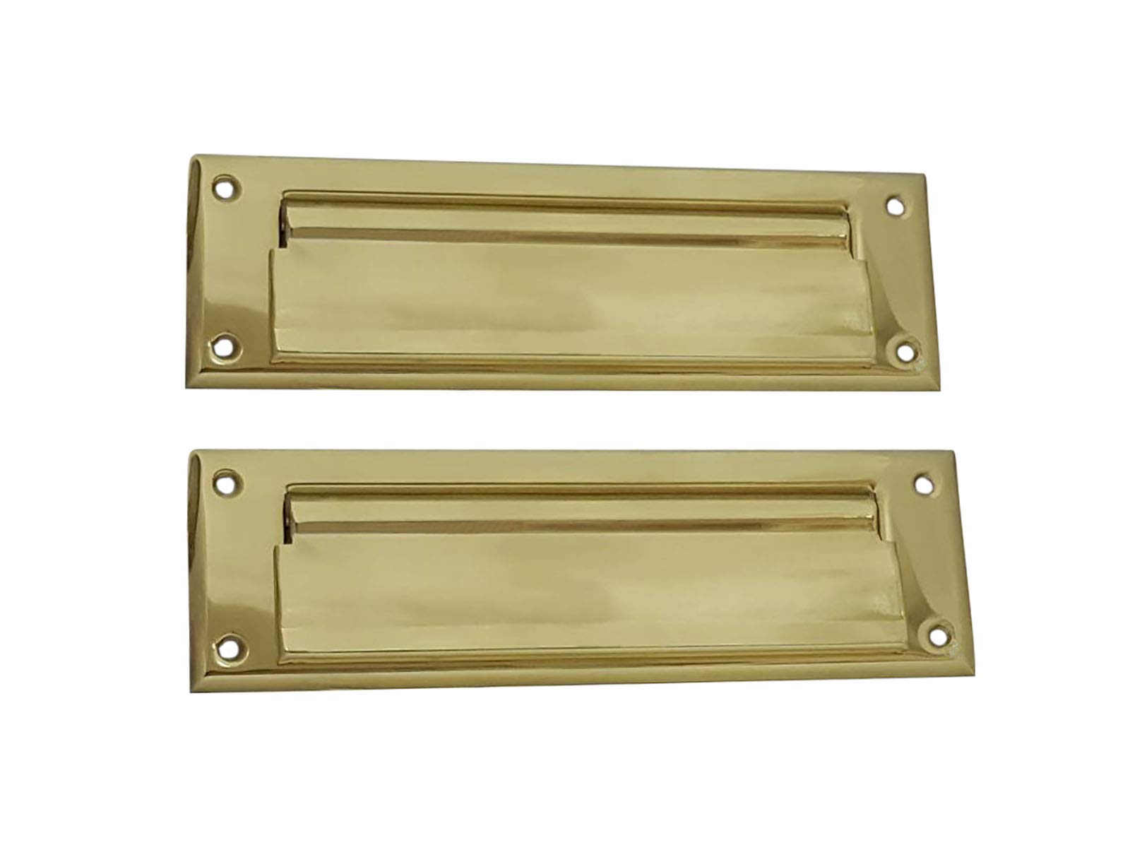 QCAA Solid Brass Mail Slot with Interior Back Plate - 10
