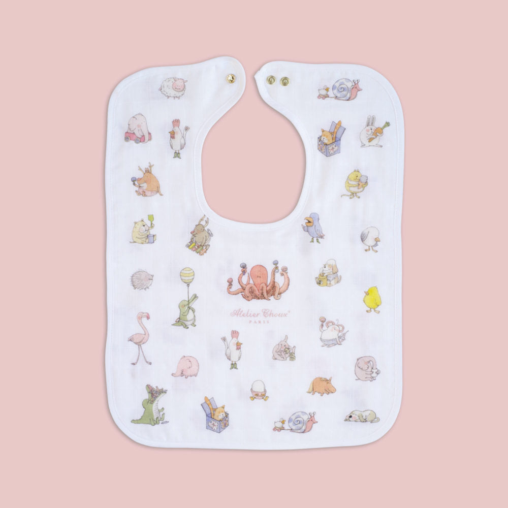 Atelier Choux Premium Baby Bibs - Soft Organic Cotton for Newborns & Infants - Perfect for Feeding, Drooling & Messy Meals