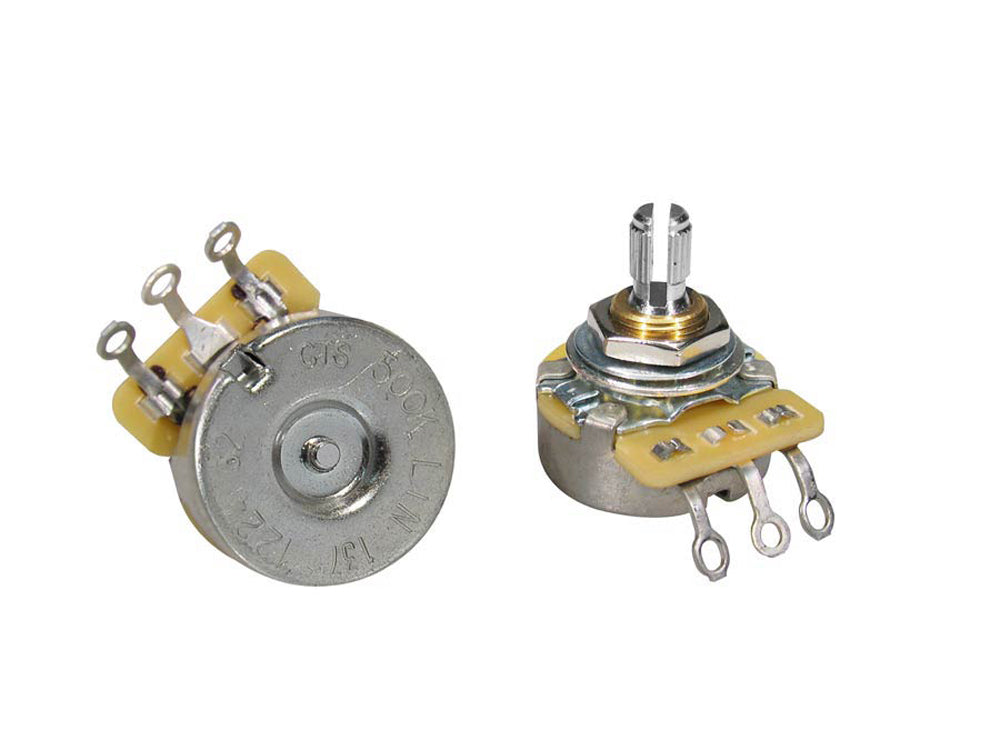 CTS500 B62 500K Ohm Linear Taper Potentiometer with Split Shaft & Short Bushing - Perfect for Guitar/Bass Electronics, Audio Equipment & DIY Projects