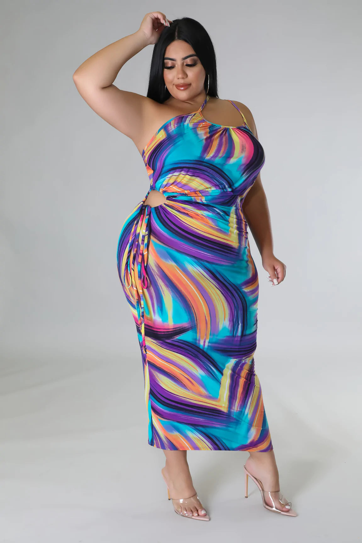 Rosena Curve Flattering Dress for Women - Elegant & Comfortable for Parties, Dates & Special Occasions