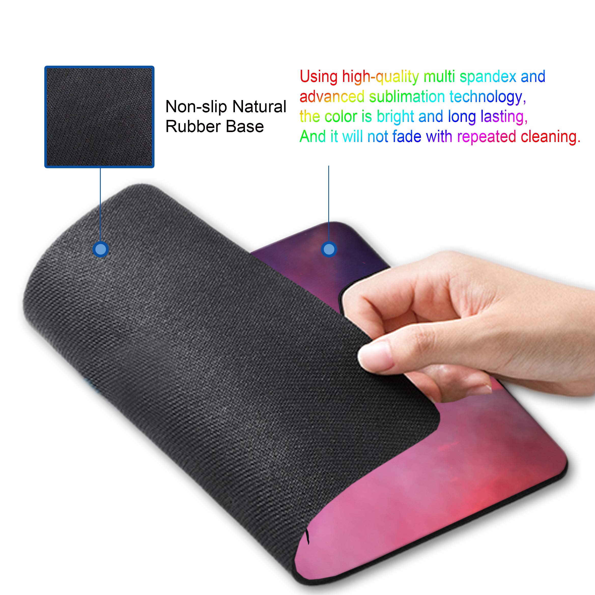 Spider Mouse Pad - Small Non-Slip Rubber Computer Mouse Mat with Personalized Galaxy Spider Design for Office & Gaming | Ergonomic Desk Accessory for PC, Laptop, Work & Home Use