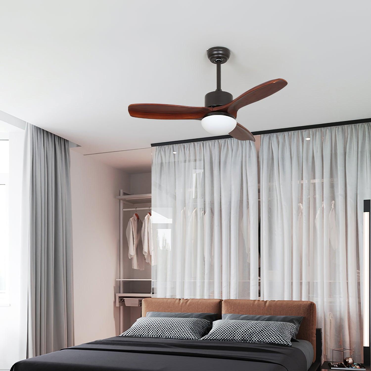 Harborough 3-Blade Ceiling Fan with Light Kit - Modern Indoor Cooling Fan for Bedroom, Living Room & Office