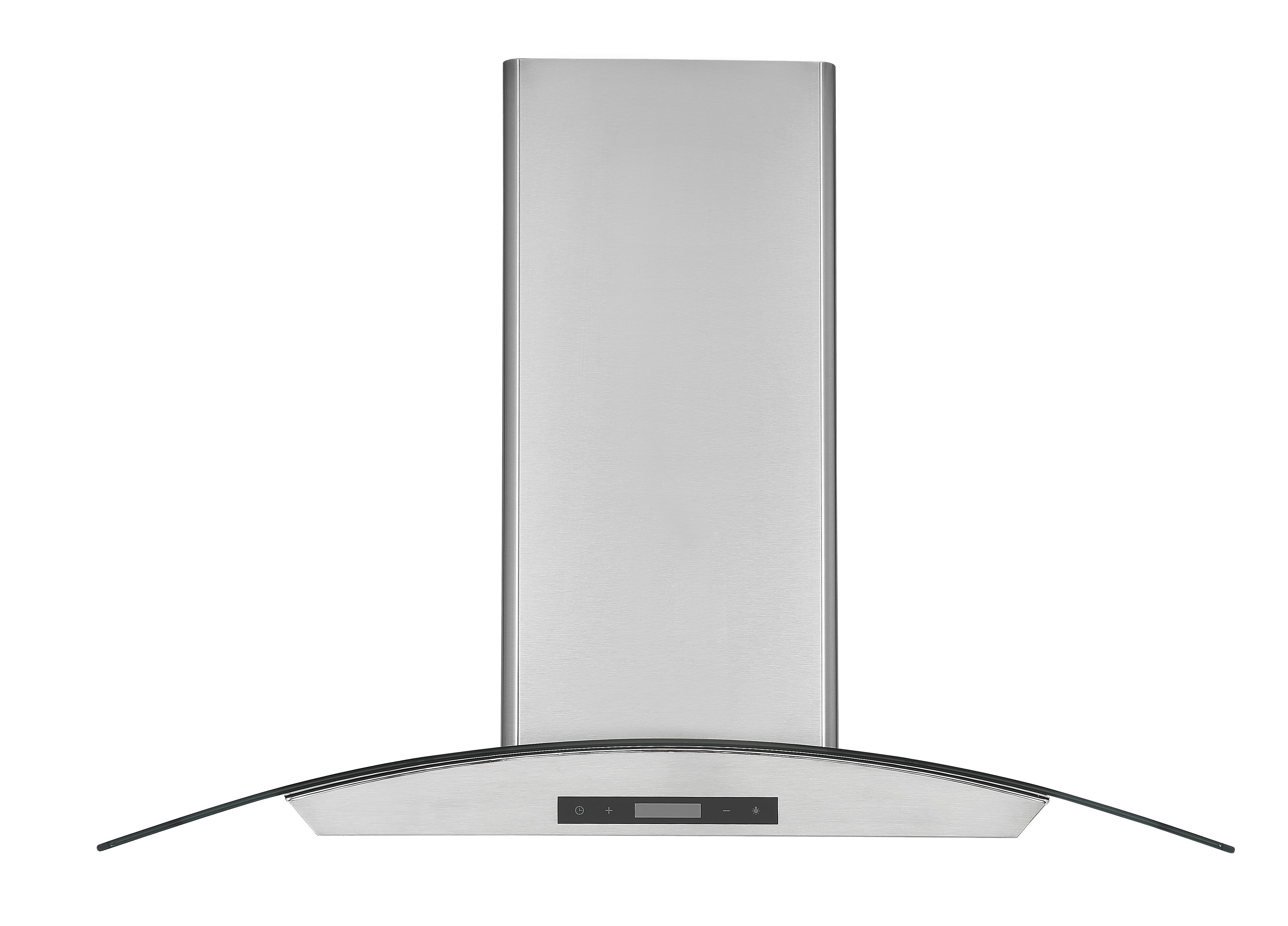 IGCB636 36-Inch Stainless Steel Island Glass Range Hood - Modern Kitchen Ventilation for Open-Concept Homes & Gourmet Cooking