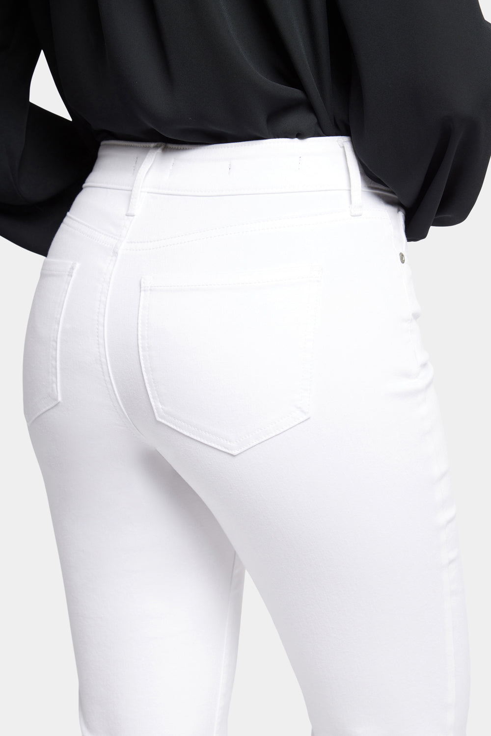 Blake Slim Flared Jeans for Petite Women | High-Waist Stretch Denim Pants in Optic White | Perfect for Casual Wear, Office Outfits & Date Nights