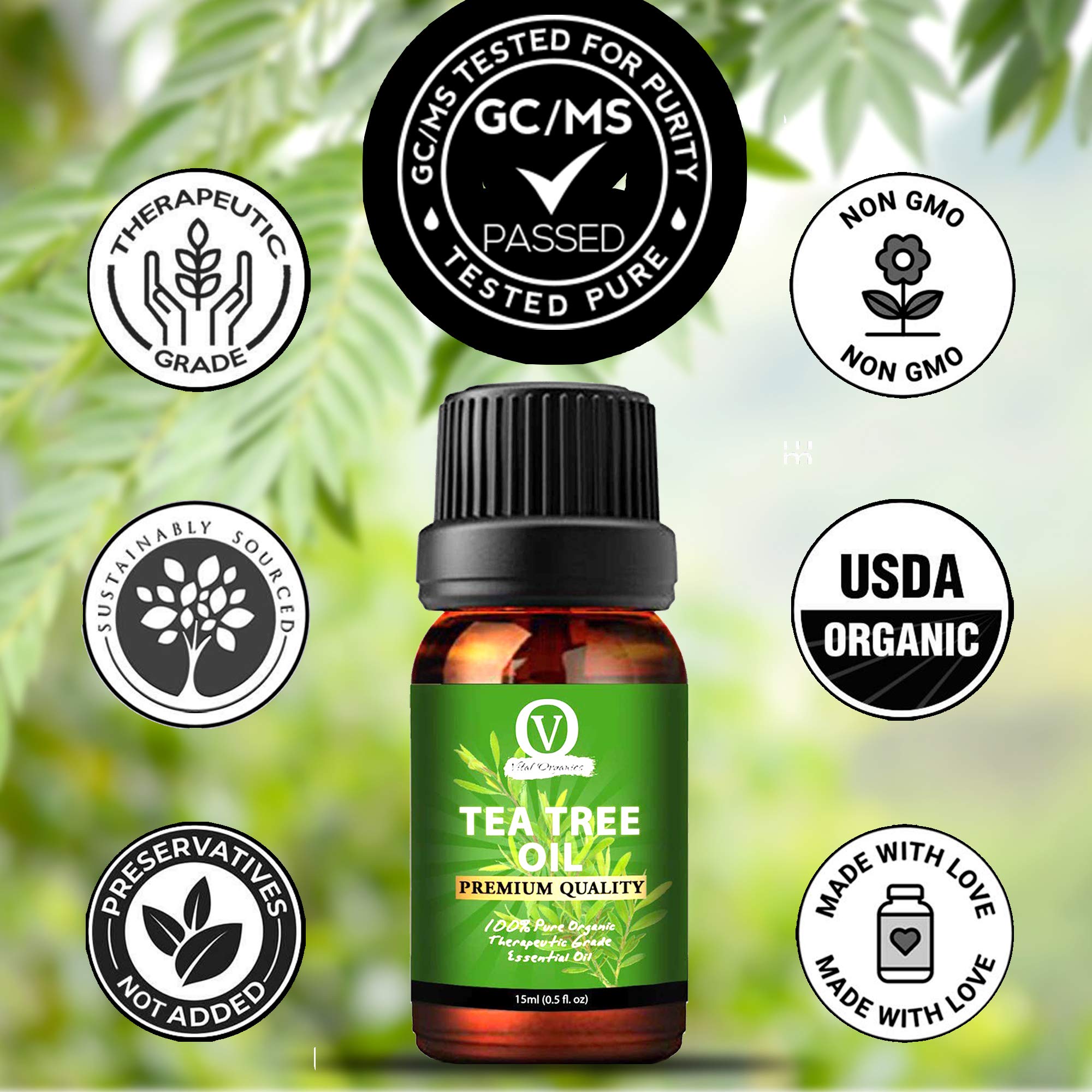 100% Pure Tea Tree Essential Oil for Acne, Dandruff & Skin Care - Undiluted, Cold Pressed, Unrefined Therapeutic Grade (Pack of 2, 15ml & 30ml) - Perfect for Face Cleansing, Hair Treatment & Natural Skin Therapy