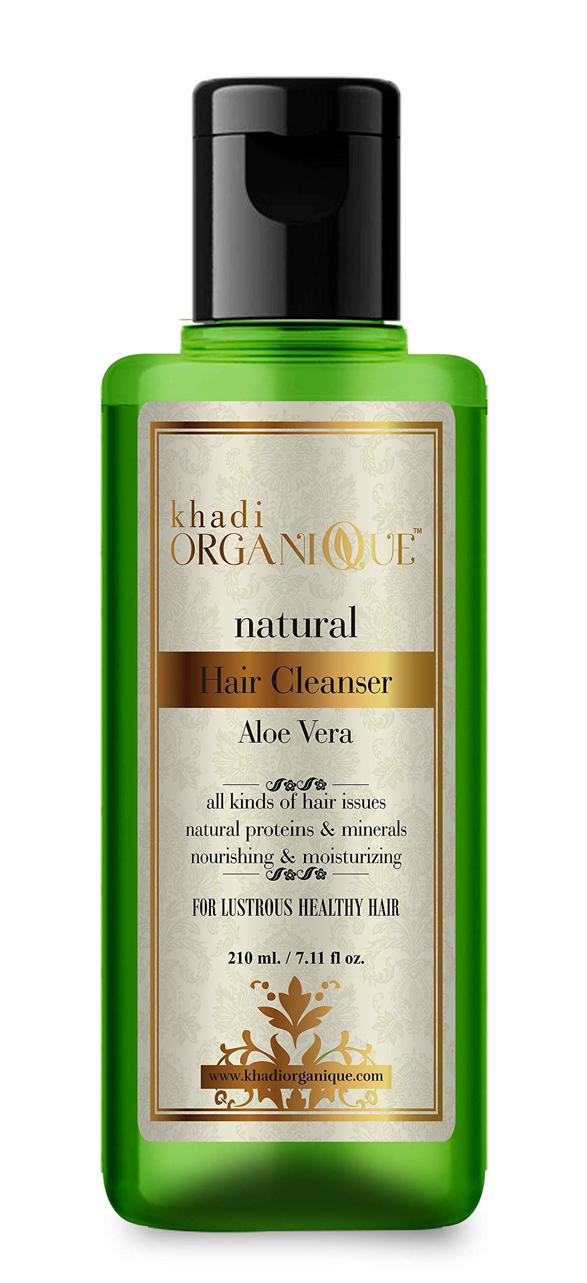 Khadi Organique Aloe Vera Hair Shampoo & Cleanser - 2 Pack for Dry, Damaged Hair - Natural Ayurvedic Hair Care for Shine & Scalp Health - Perfect for Daily Use & Hair Repair