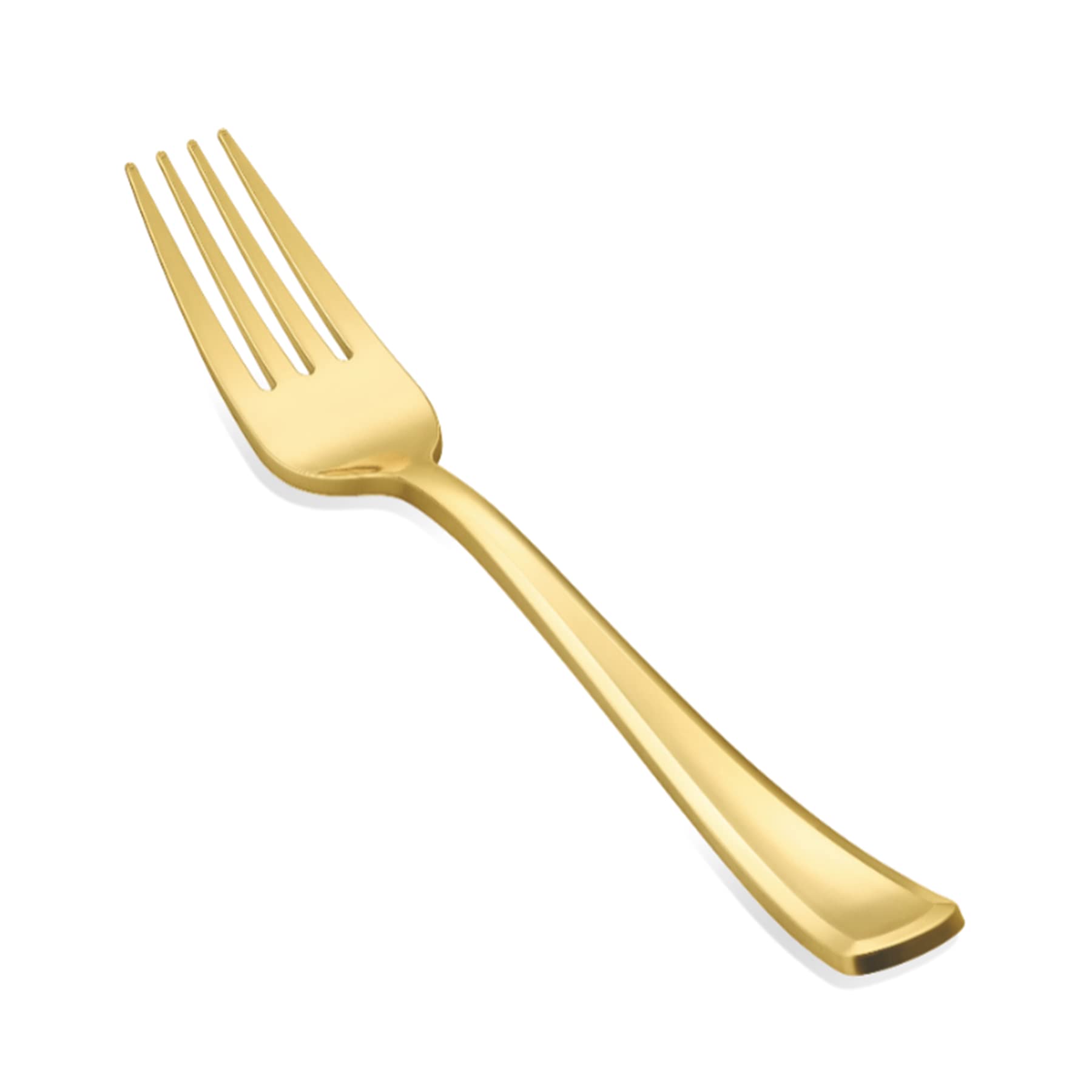 30PCS Gold Plastic Forks Disposable - Heavy Duty Solid Plastic Forks for Parties, Weddings, Formal Events - Elegant Disposable Cutlery for Catering, Picnics & Home Dining