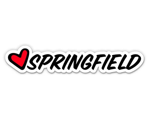 Squiddy Springfield Heart Vinyl Sticker Decal - Waterproof, Durable 3
